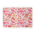 Ninola Design Botanic Retreat Coral Reef Crab Lobster Red Welcome Mat