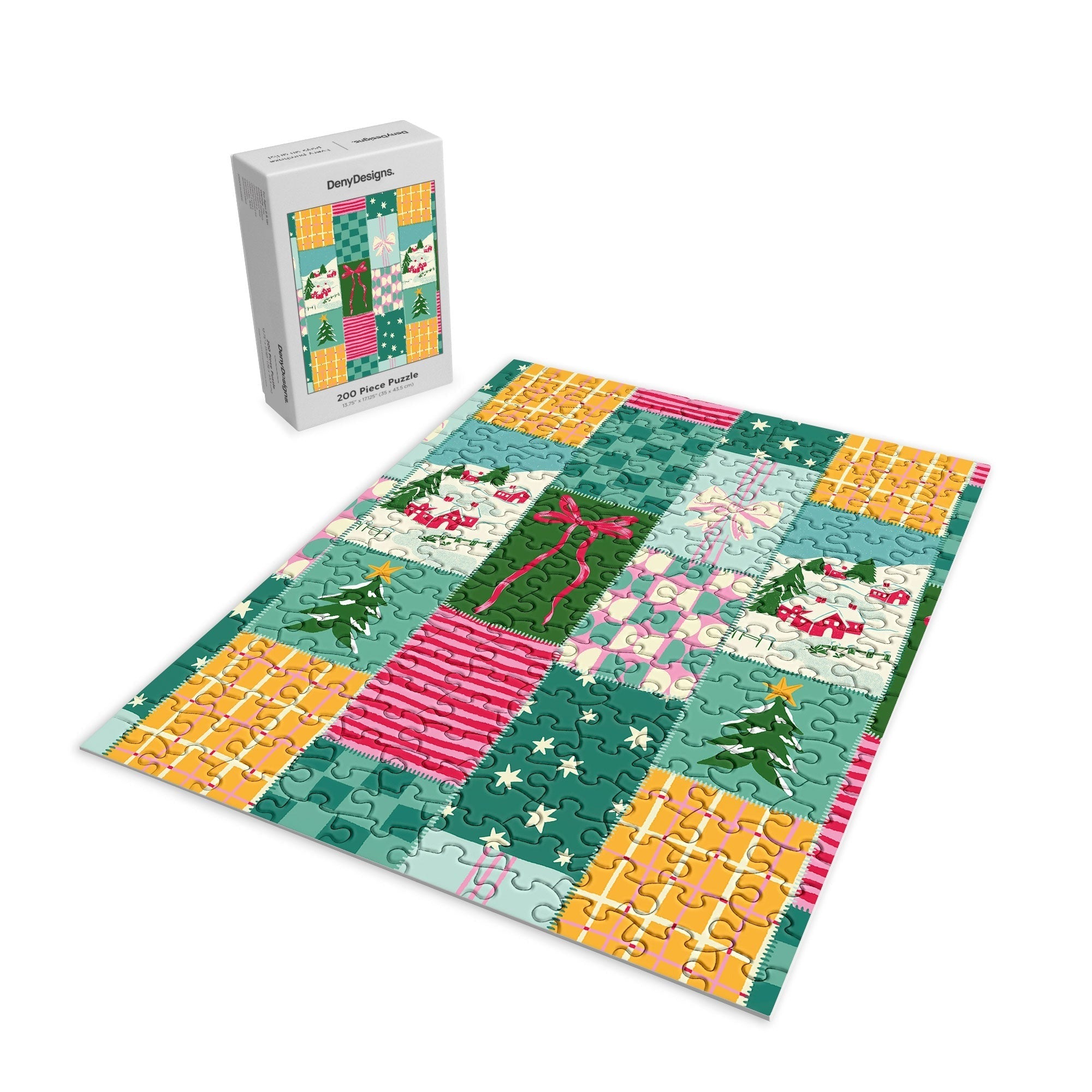 LouBruzzoni Cozy Christmas Patchwork Puzzle