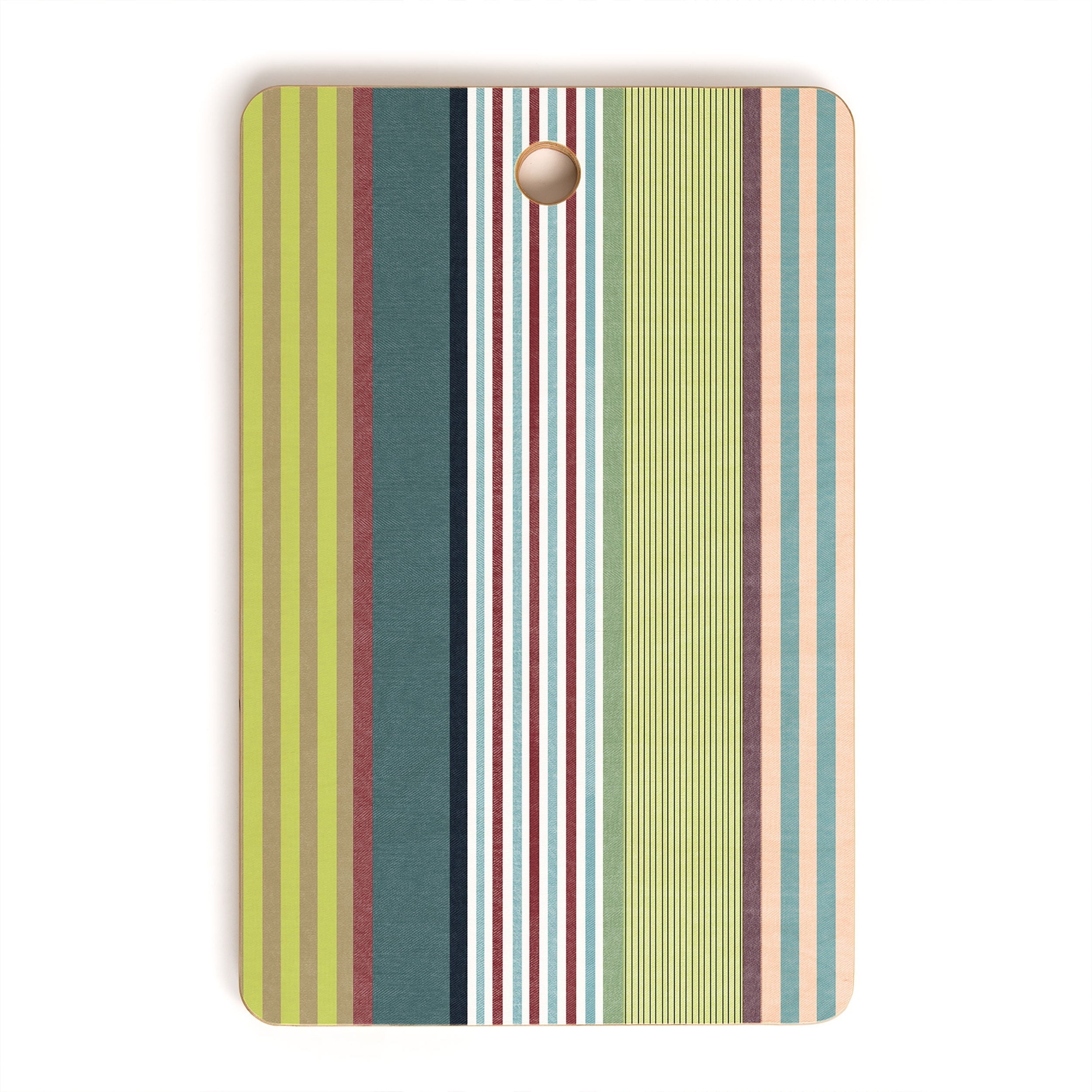 Marta Barragan Camarasa Colorful Stripe Delight Cutting Board Rectangle