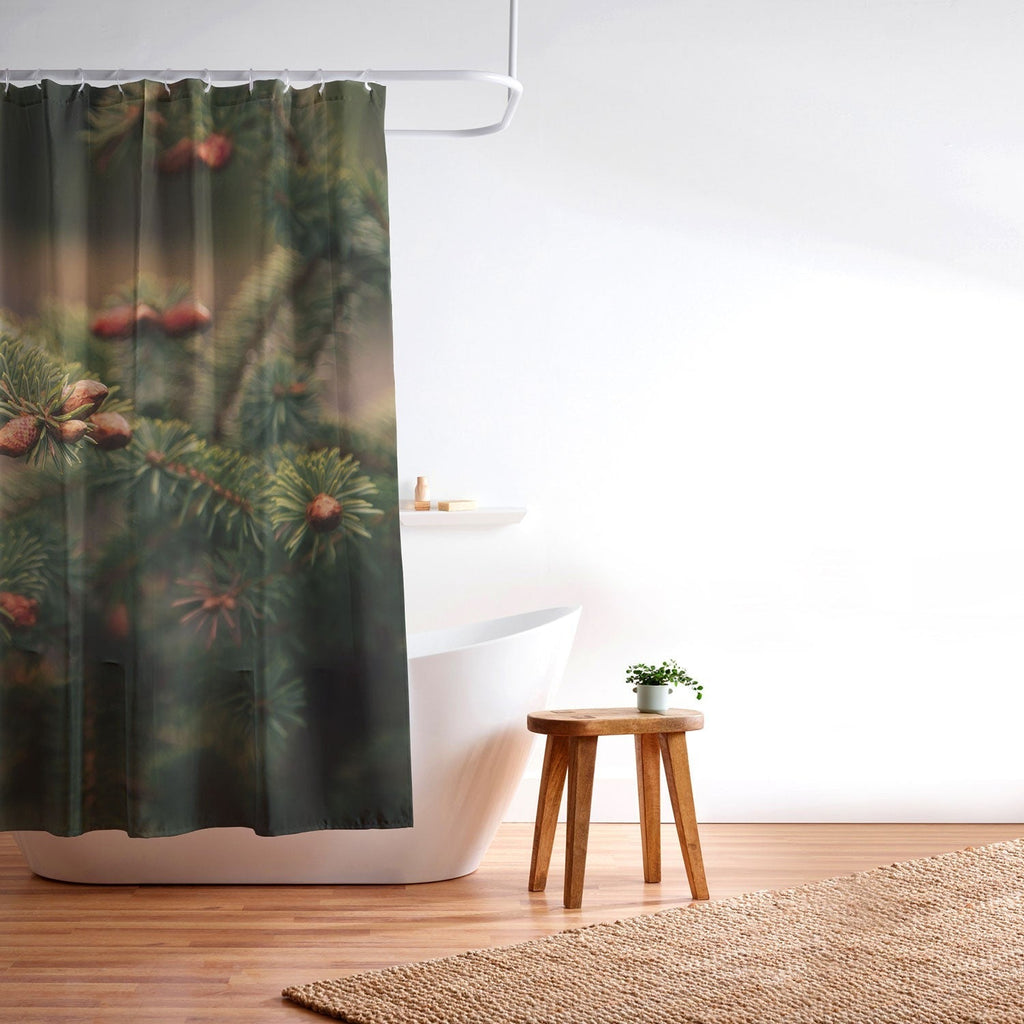 Hannah Kemp Spruce Tips Shower Curtain