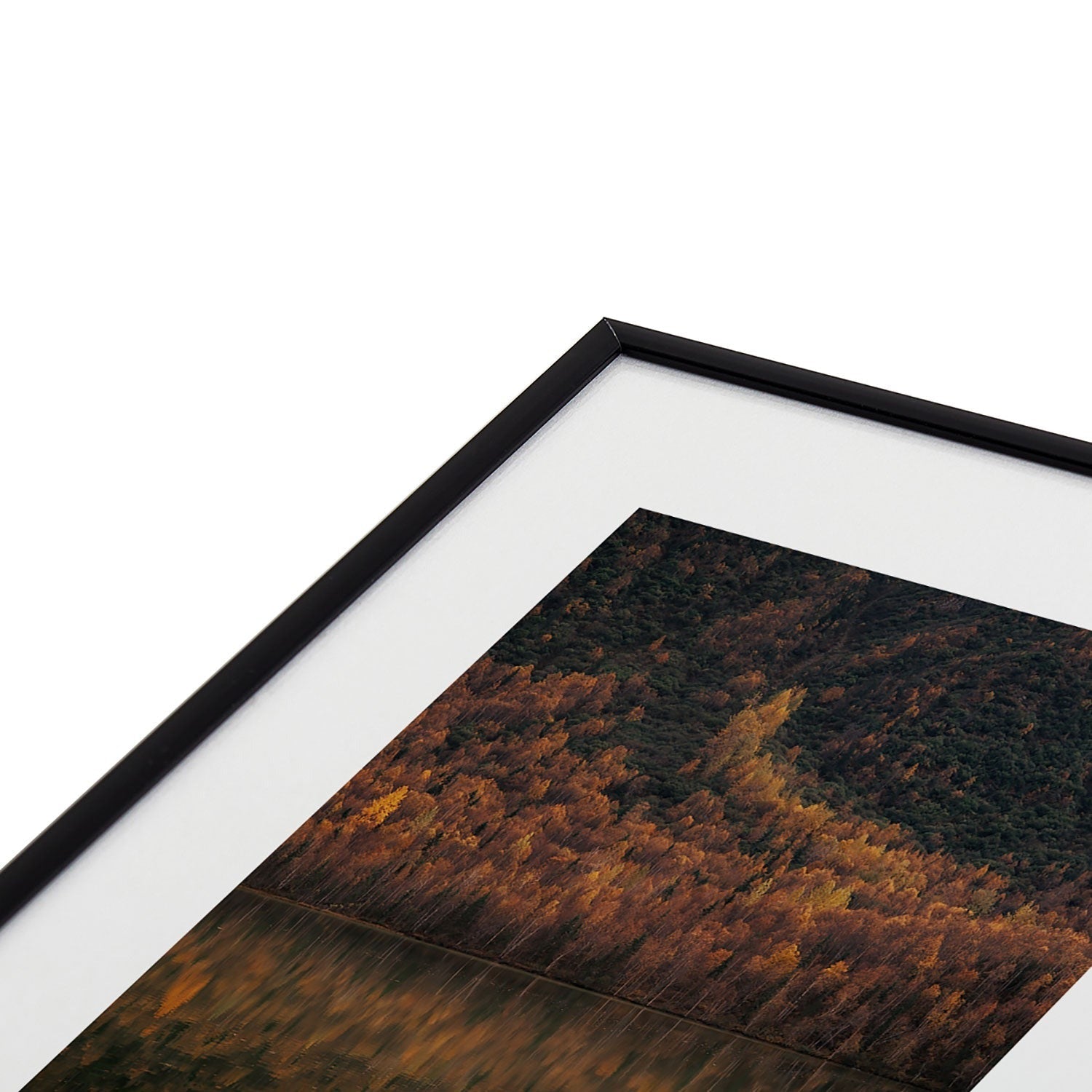 Hannah Kemp Fall Lake Metal Framed Art Print