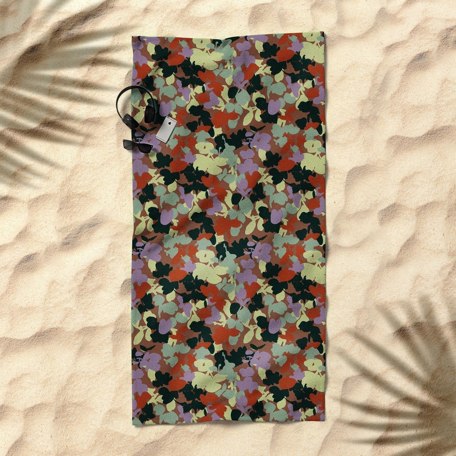 Marta Barragan Camarasa Retro Bloom Medley Beach Towel
