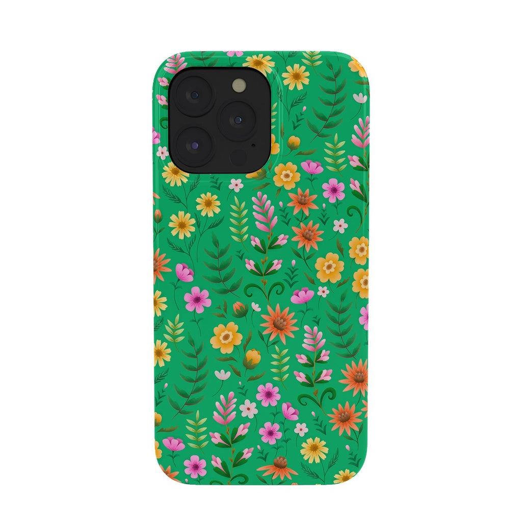 Pimlada Phuapradit Ditsy Spring Floral Green Phone Case