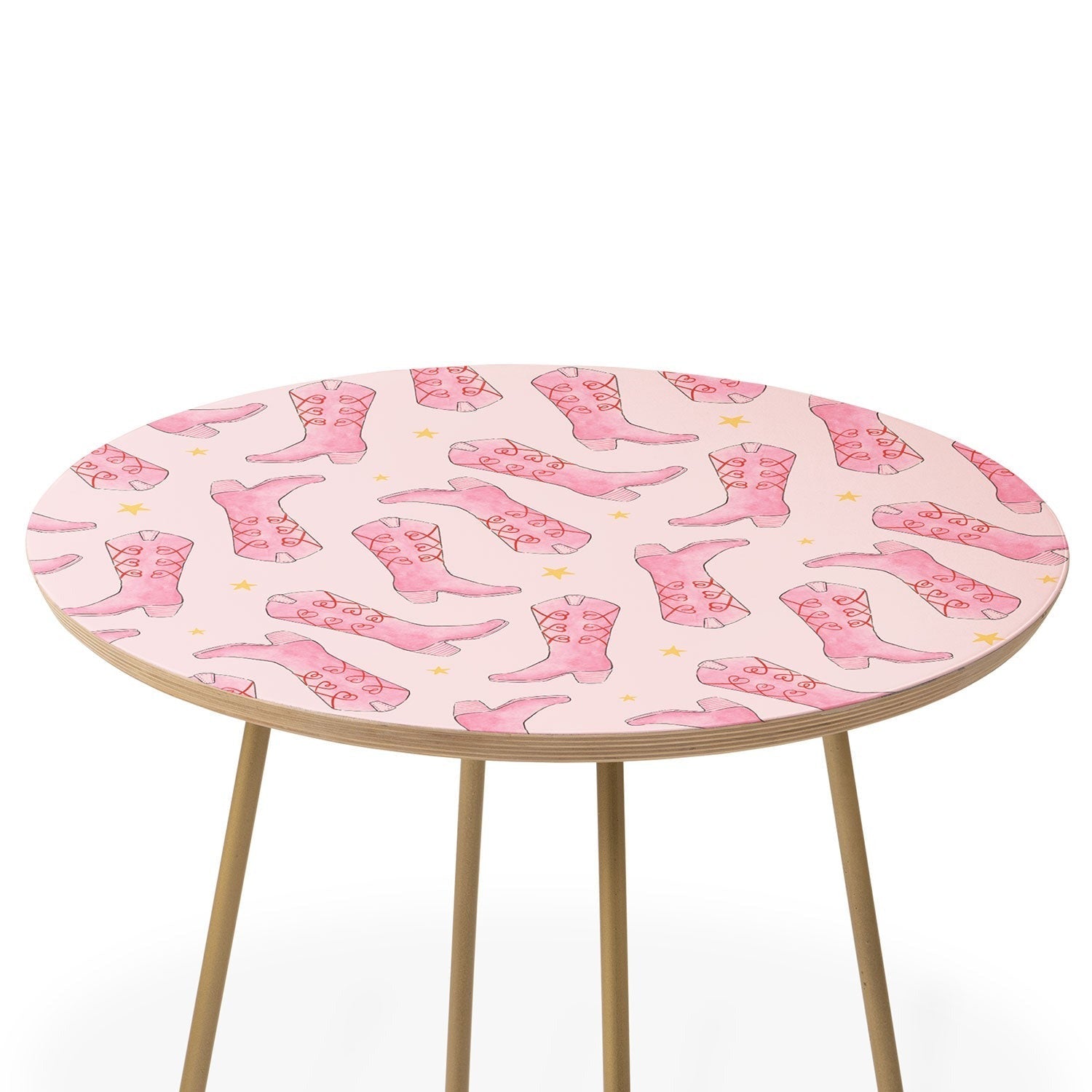 Love_Ryming Stars and Boots Round Side Table