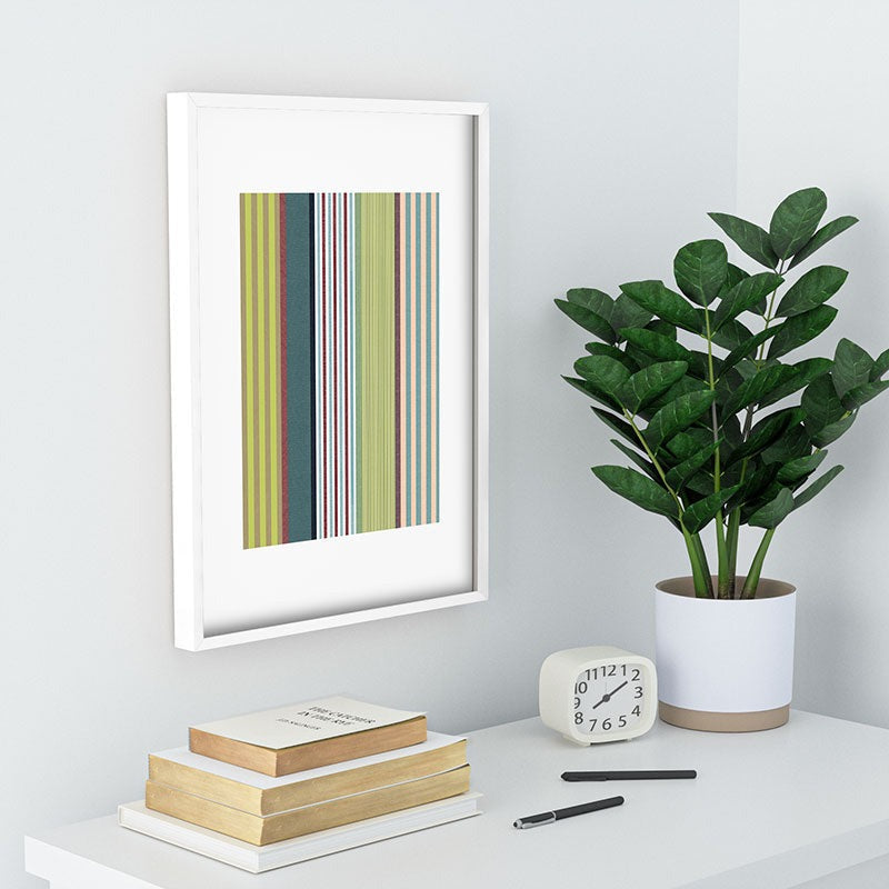 Marta Barragan Camarasa Colorful Stripe Delight Recessed Framing Rectangle