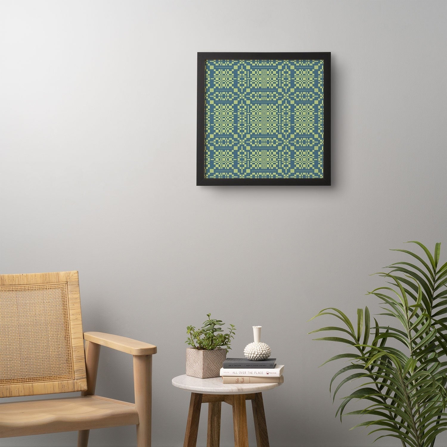 Marta Barragan Camarasa Nostalgic Grid Design Framed Wall Art