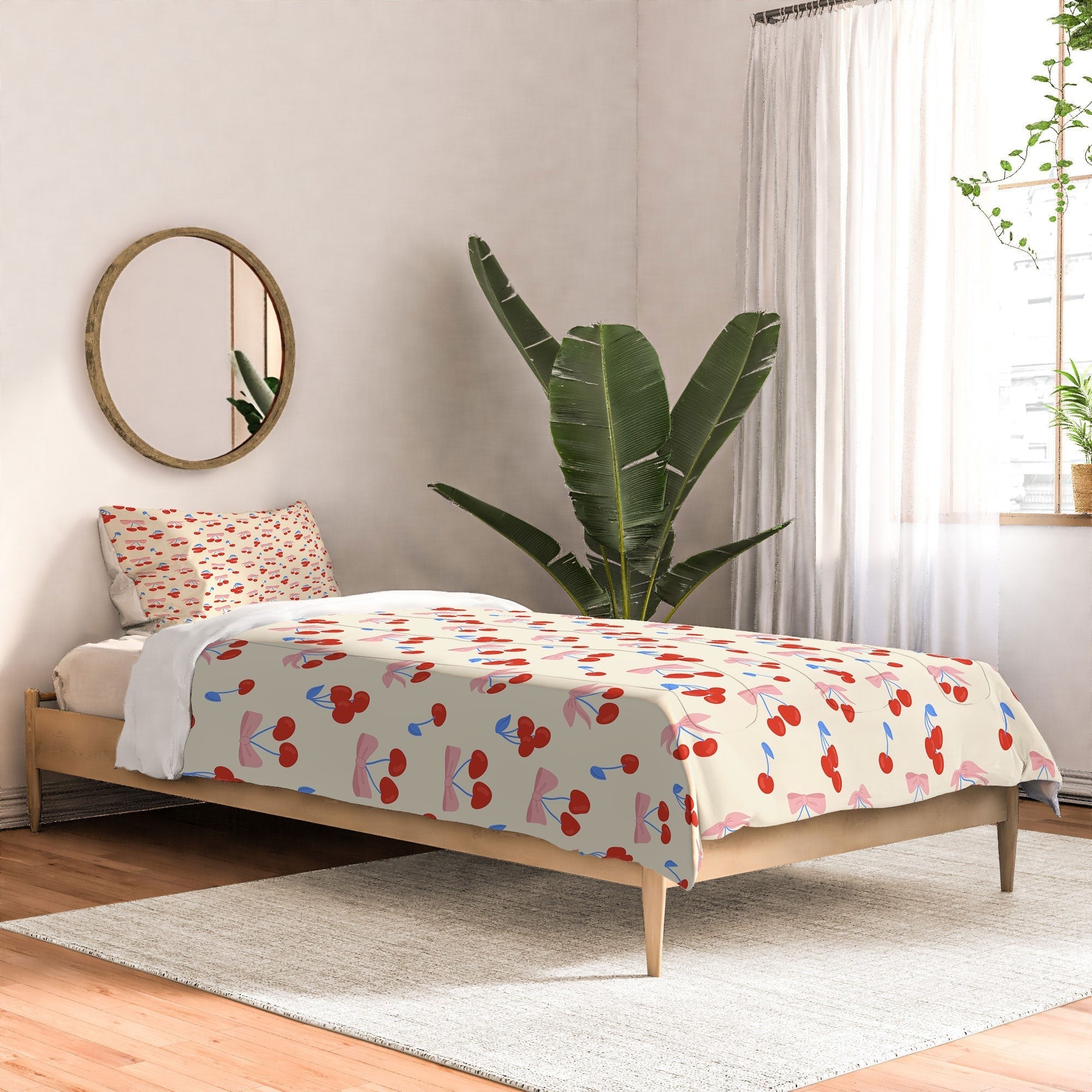 Design by Spark Cherries And Ribbons Comforter