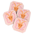 Little Om Zodiac Sign Capricorn Coaster Set