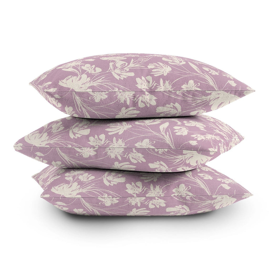 Gabriela Fuente Martine Lilac Outdoor Throw Pillow