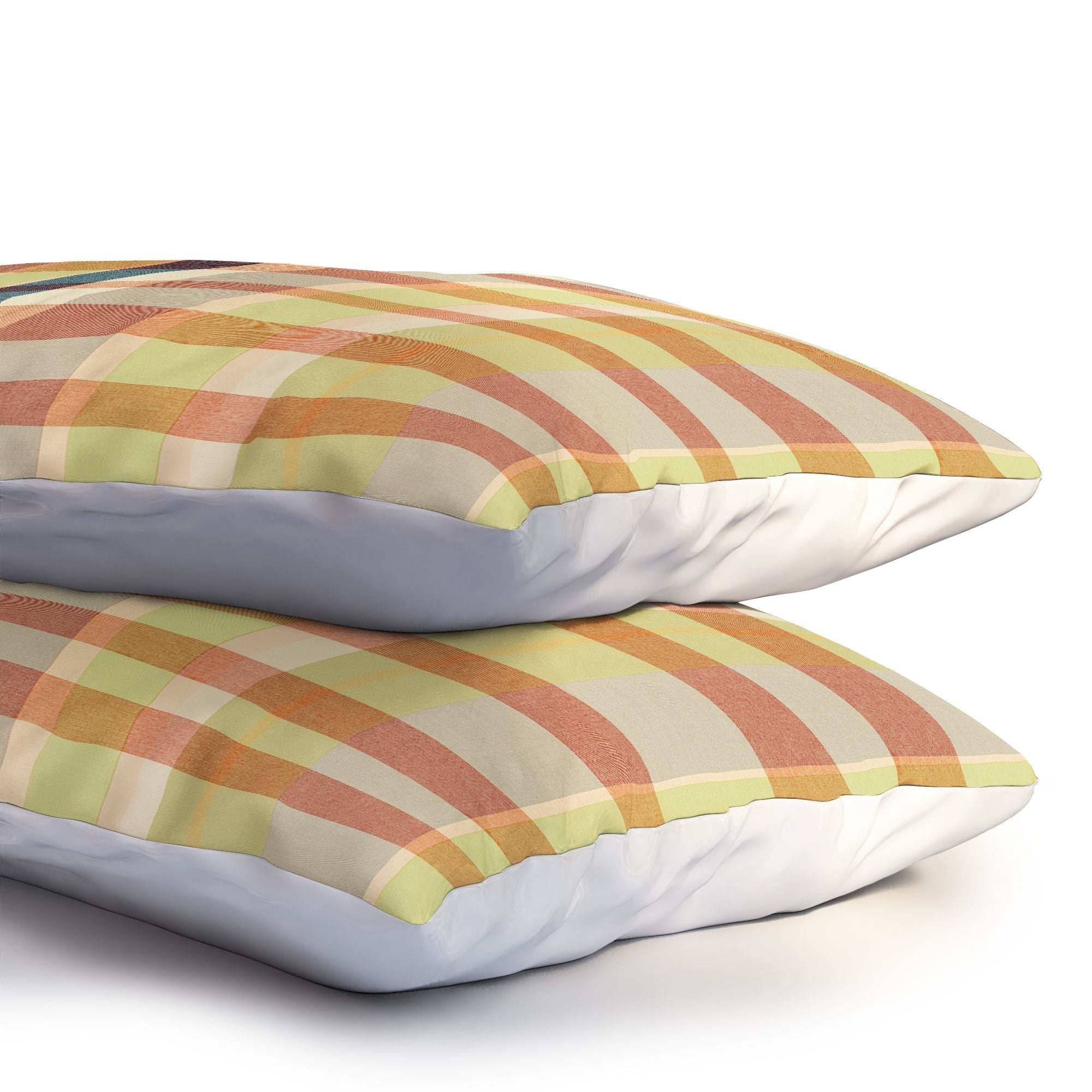 Marta Barragan Camarasa Retro Picnic Plaid Warm Tones Pillow Shams