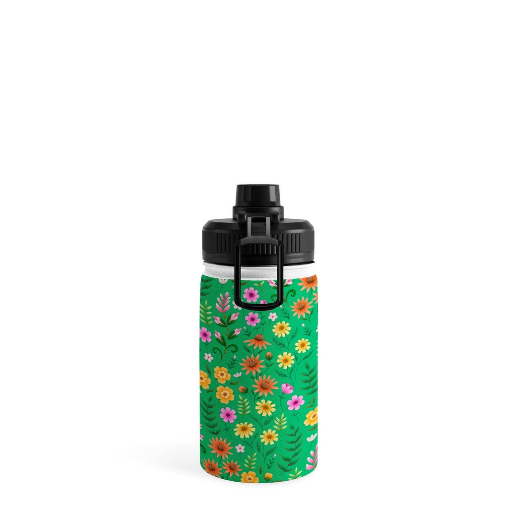 Pimlada Phuapradit Ditsy Spring Floral Green Water Bottle