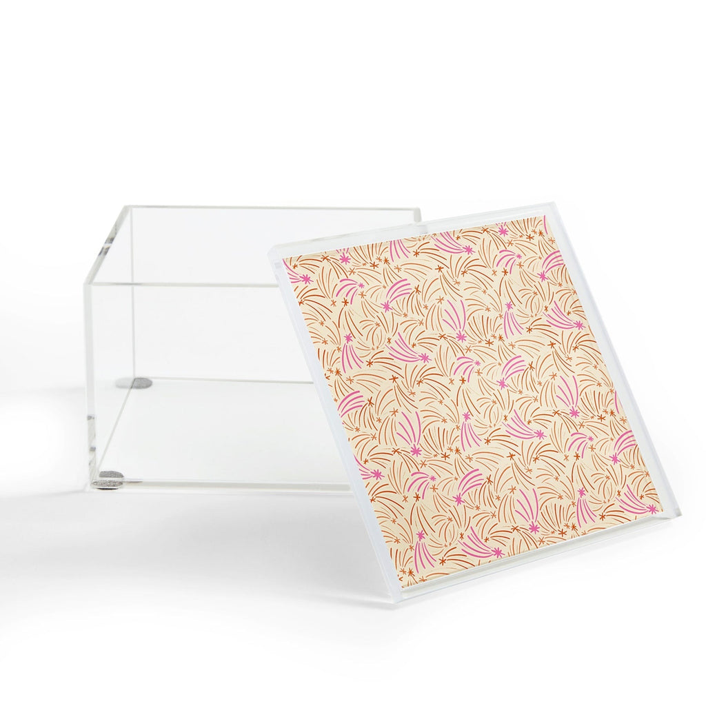 Little Om Pattern Shooting Stars cream Acrylic Box