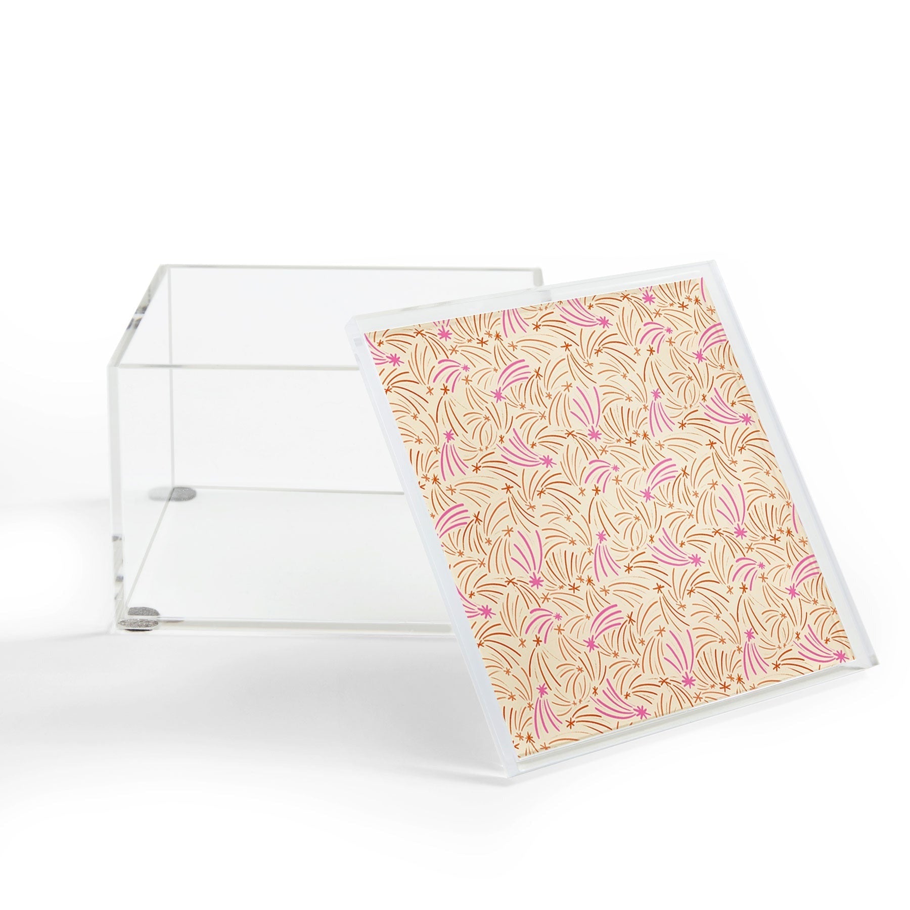 Little Om Pattern Shooting Stars cream Acrylic Box