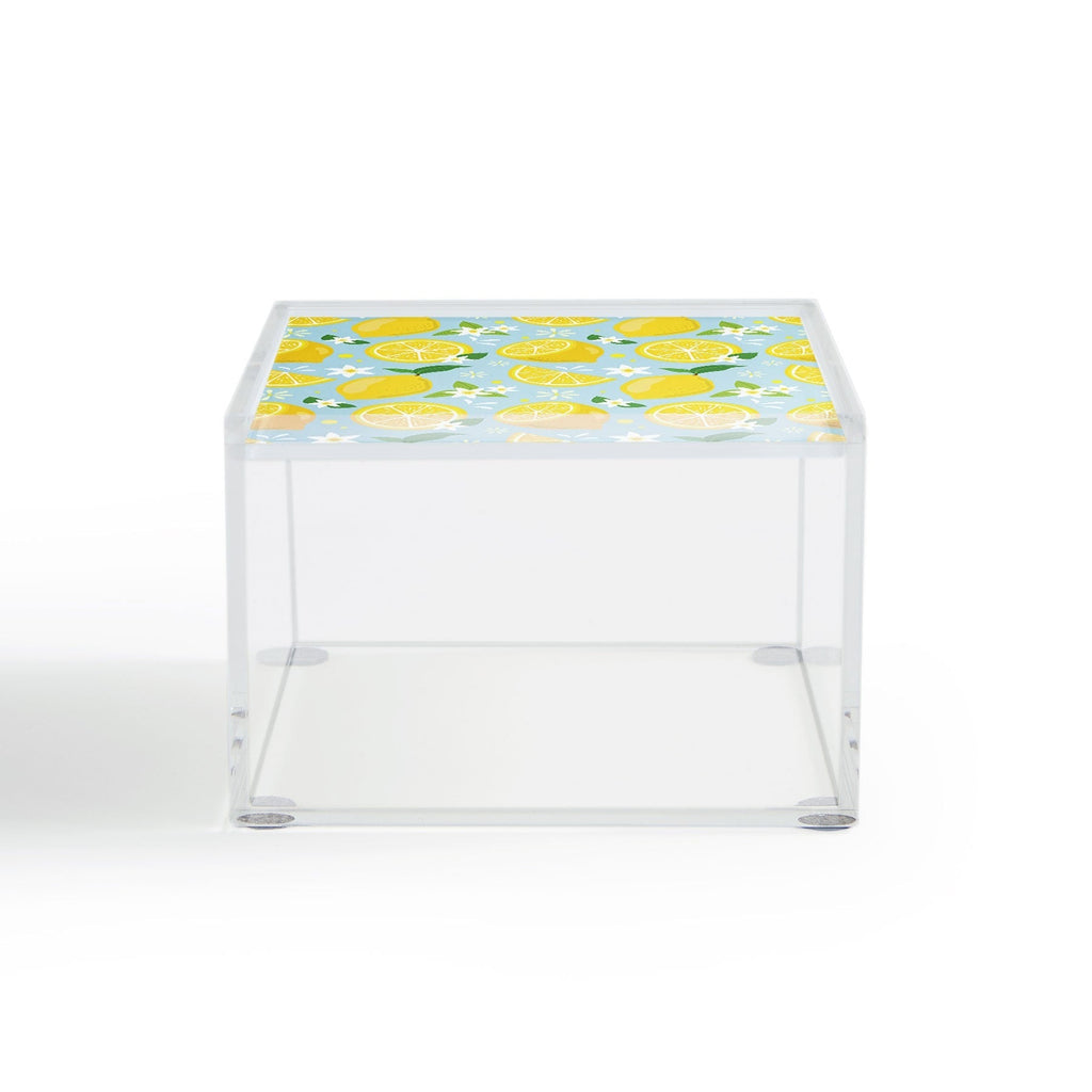 Design by Spark Lemony Fresh Florals Acrylic Box