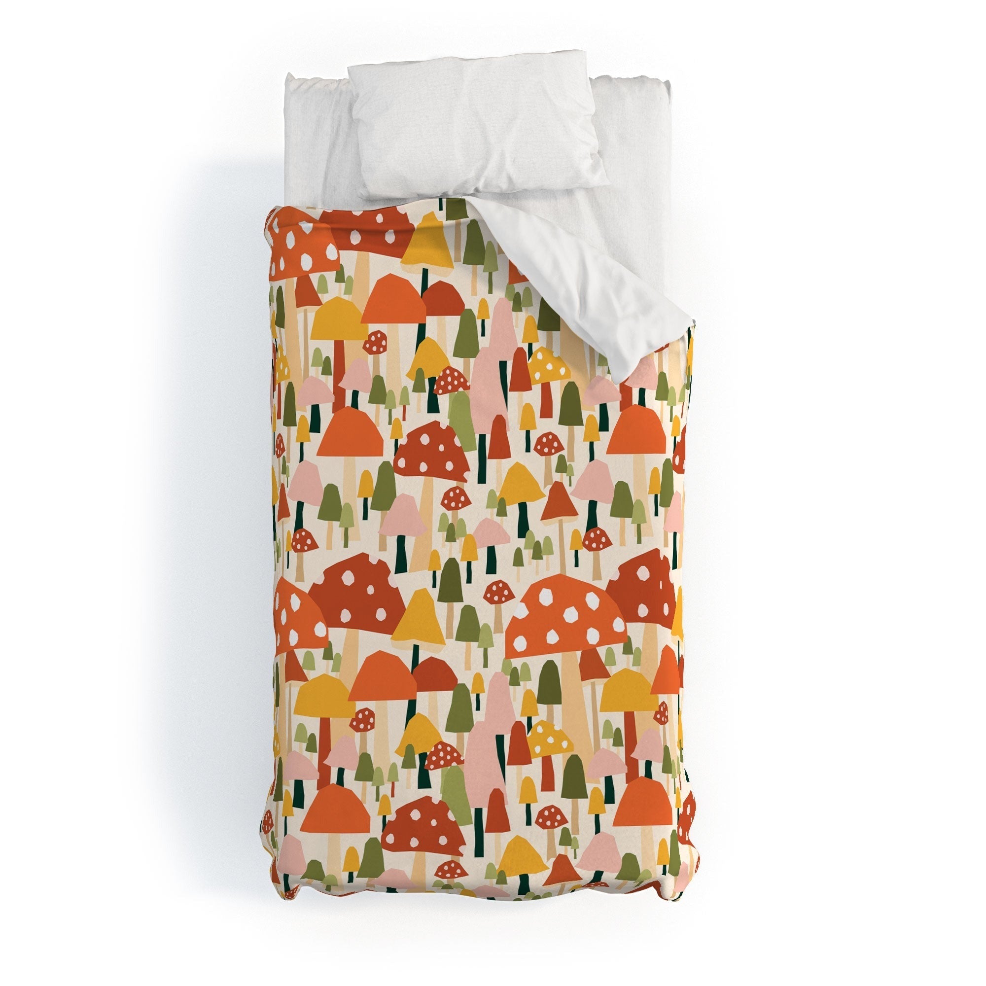 Valeria Frustaci autumnal mushrooms Duvet Cover