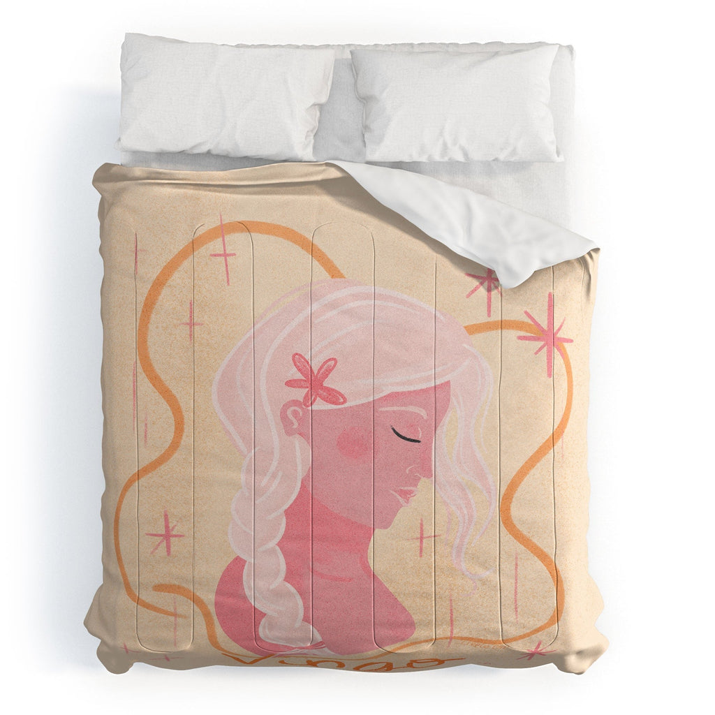Little Om Zodiac Sign Virgo Comforter