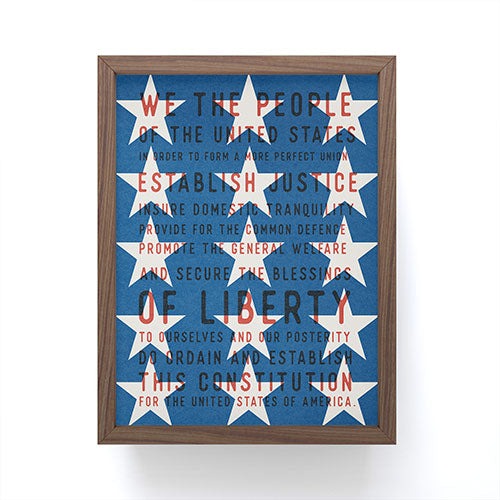 DENY Designs Starred Preamble Framed Mini Art Print