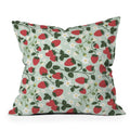 Design by Spark Strawberry Florals Fields Throw Pillow