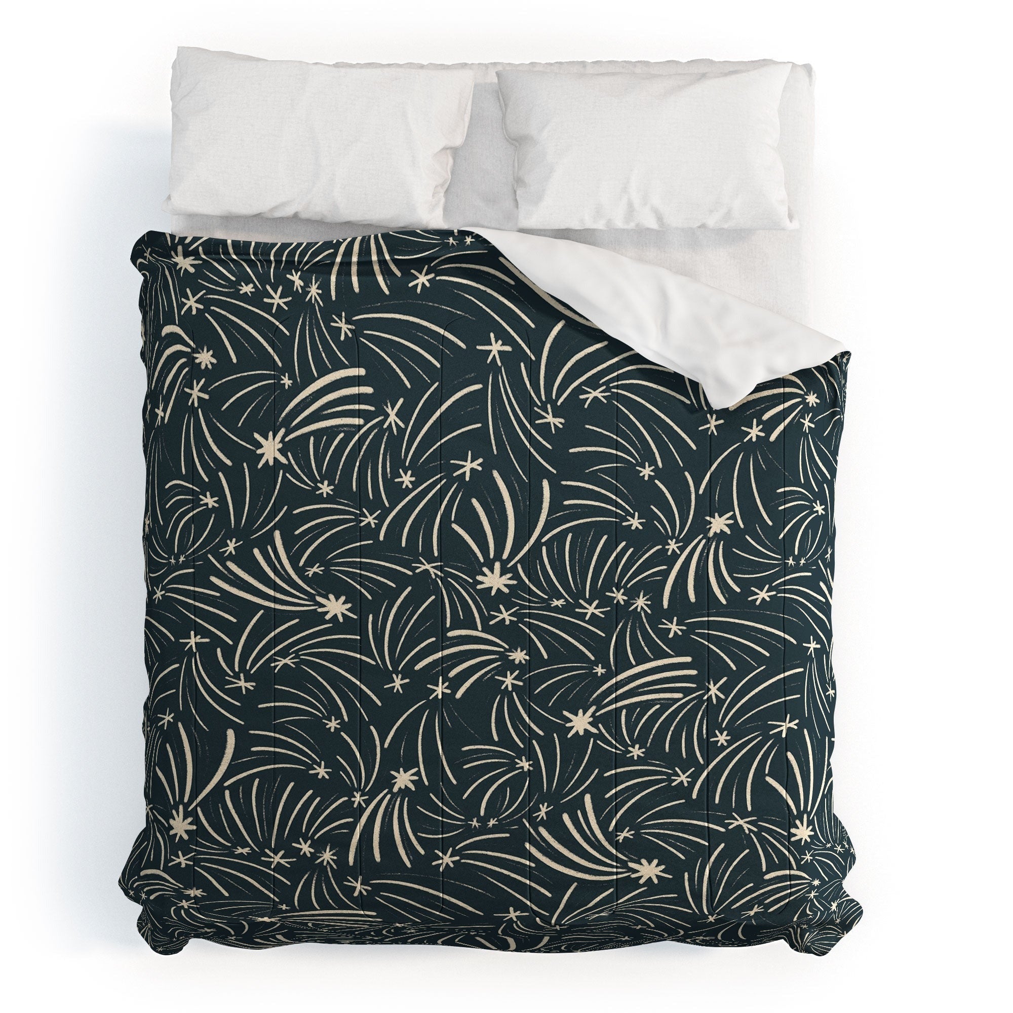 Little Om Pattern Shooting Stars blue Comforter