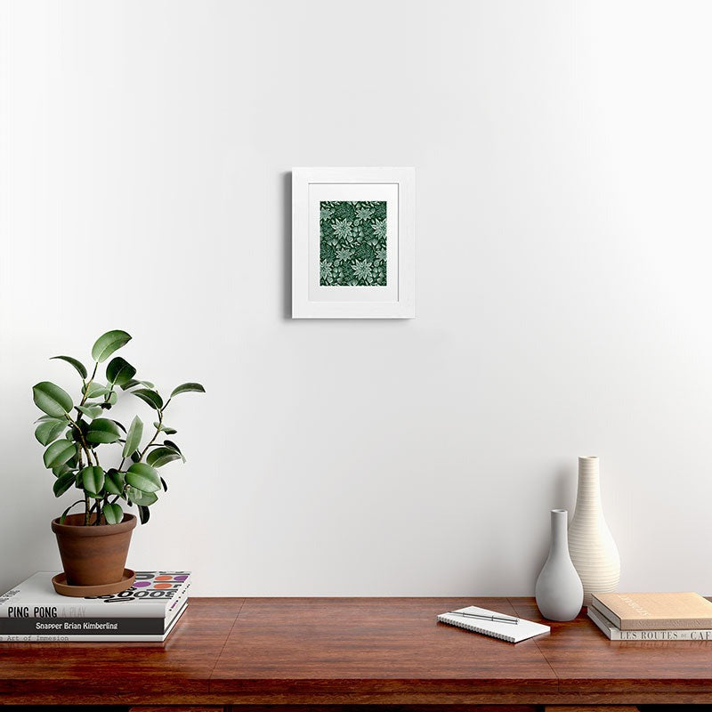 Pimlada Phuapradit Christmas Poinsettia Framed Art Print
