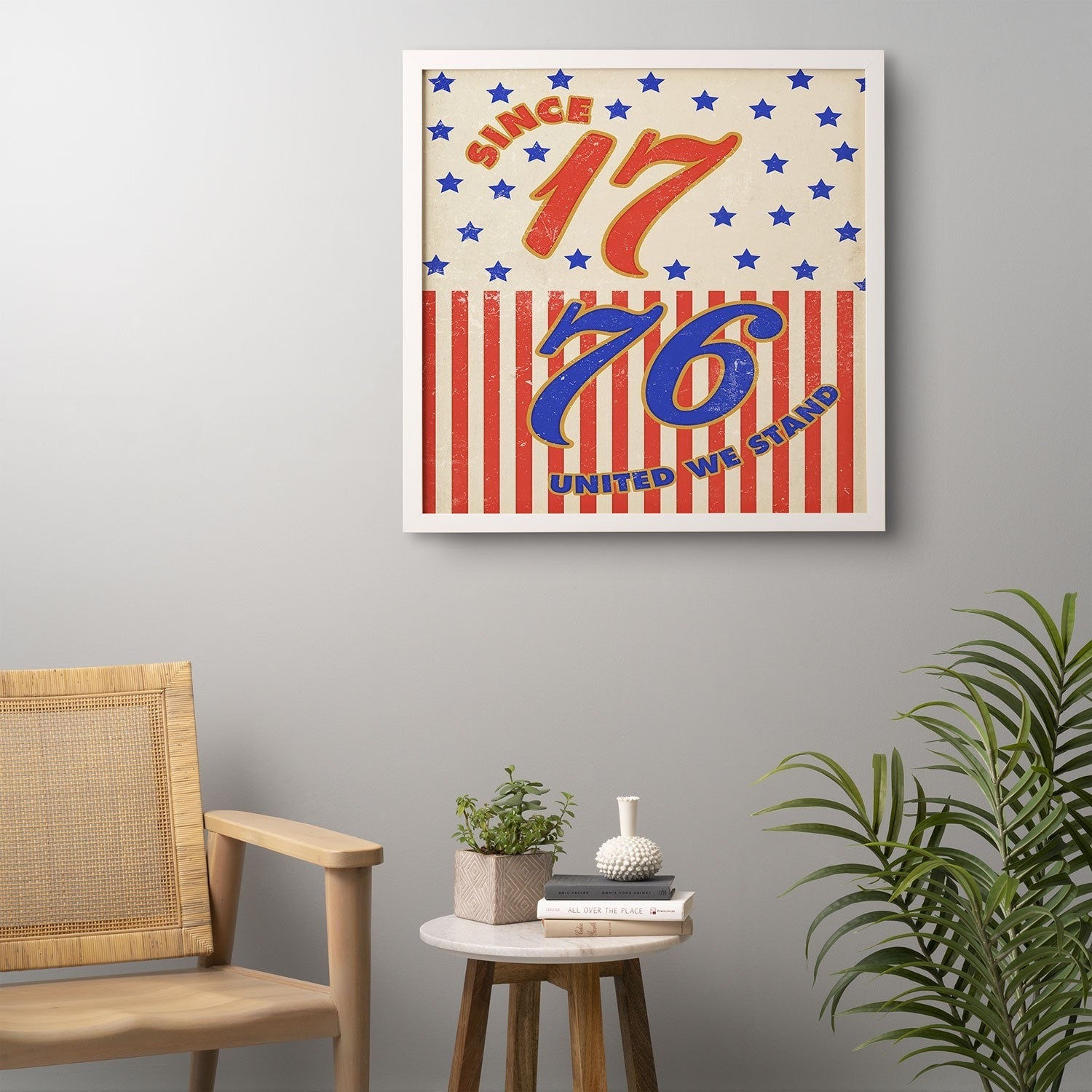 DENY Designs 1776 Stars Framed Wall Art