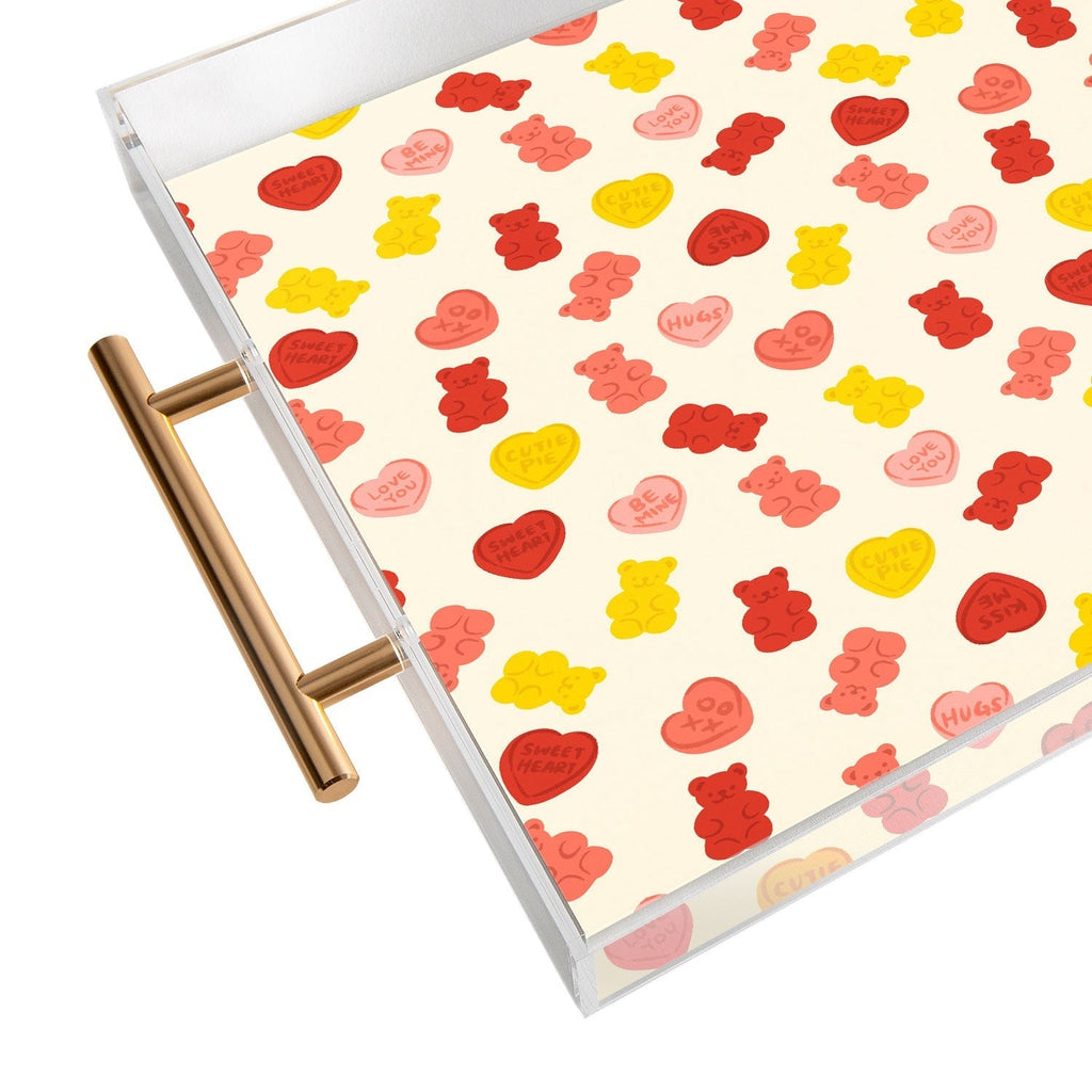 Design by Spark Gummy Bears and Candy Hearts Valentines Acrylic Tray