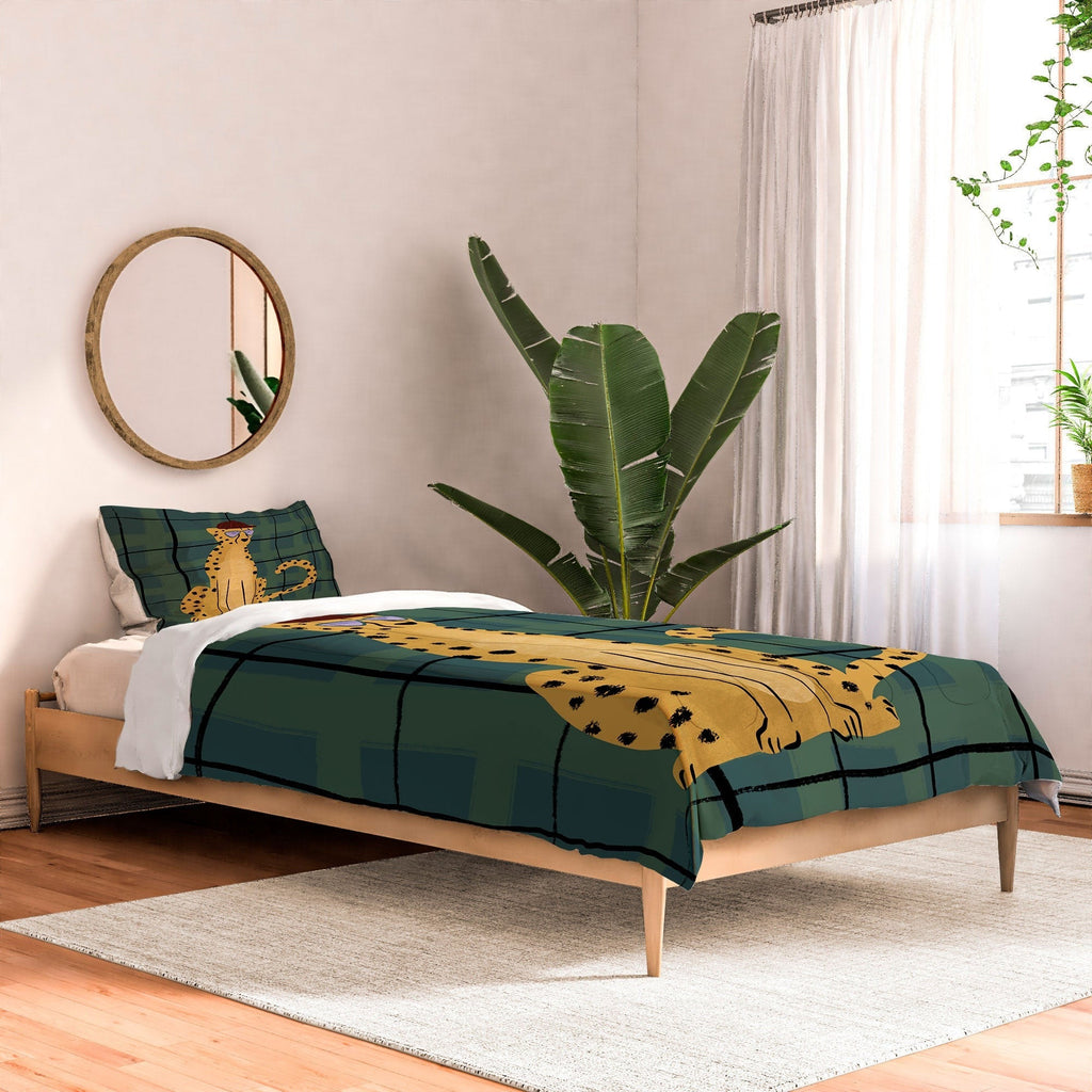 Design by Spark Cheetah Cool Cat Comforter