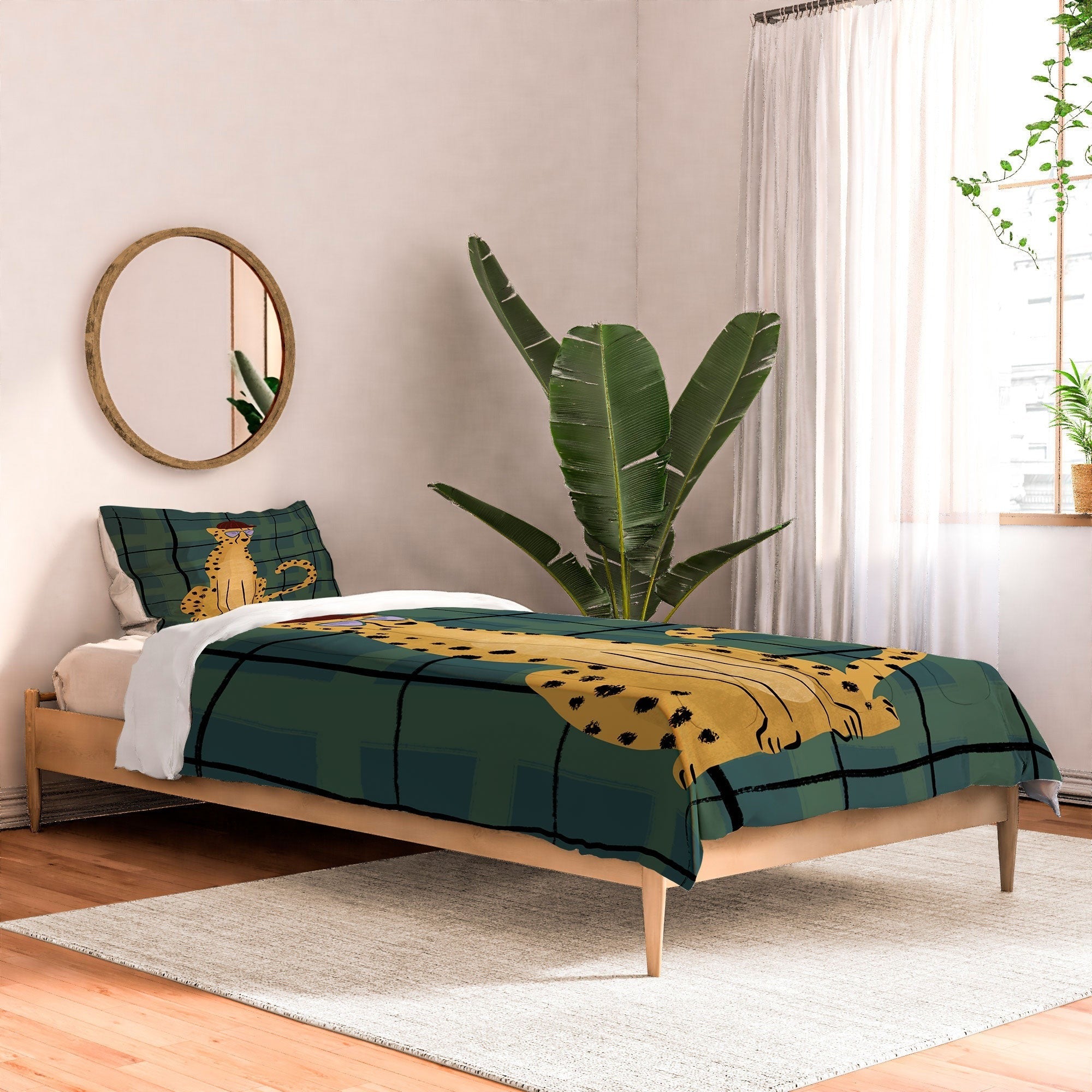 Design by Spark Cheetah Cool Cat Comforter