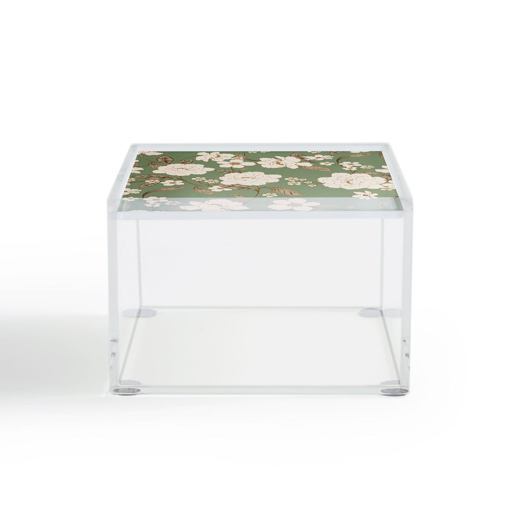 Gabriela Fuente Olive Floral Roberta Acrylic Box
