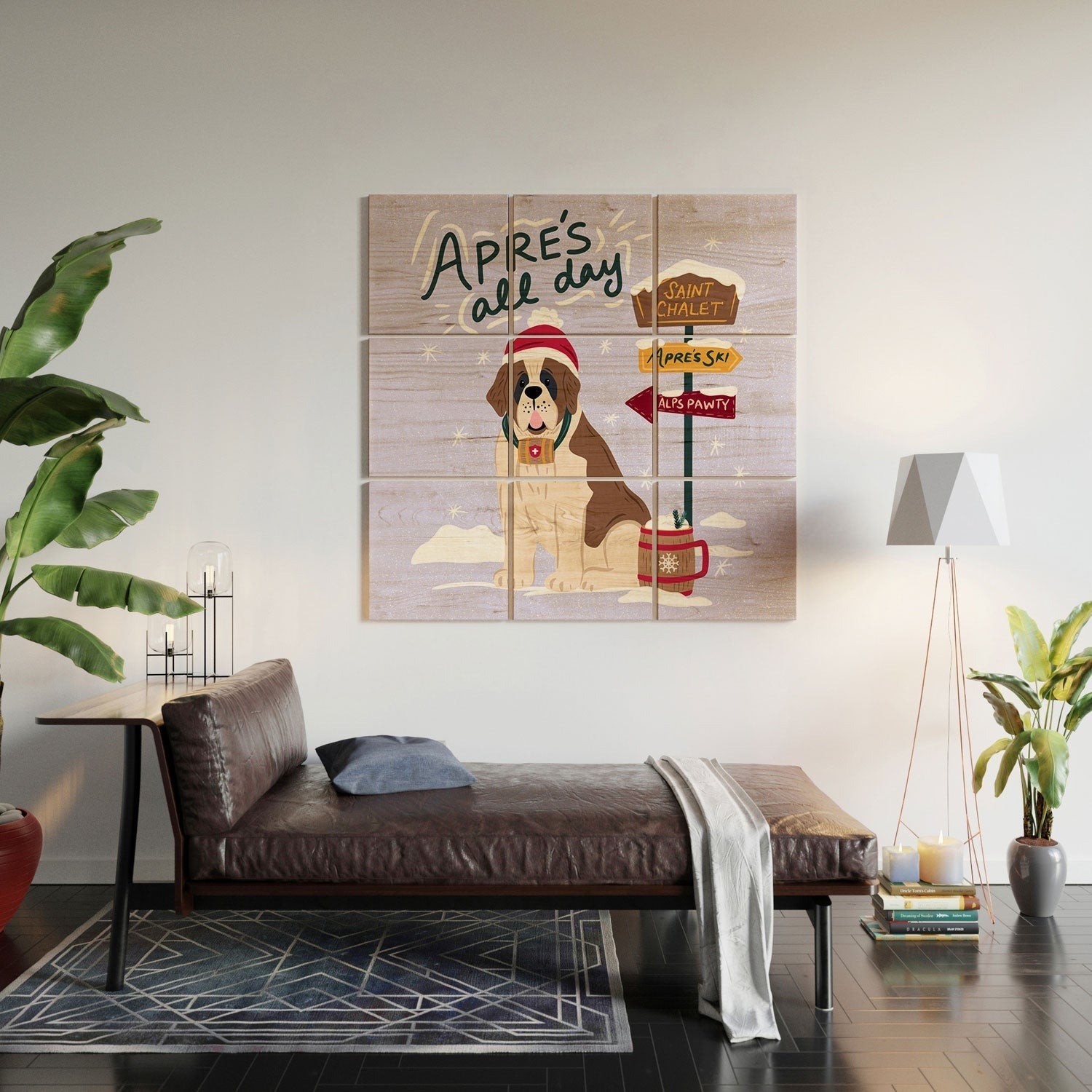 Design by Spark St Bernard Apres All Day Wood Wall Mural