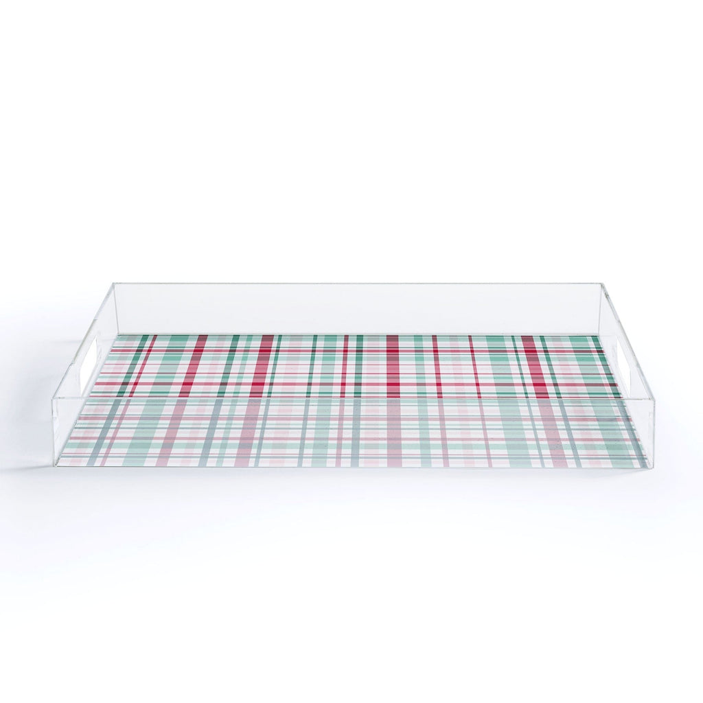 Lisa Argyropoulos Merry Vintage Plaid Acrylic Tray