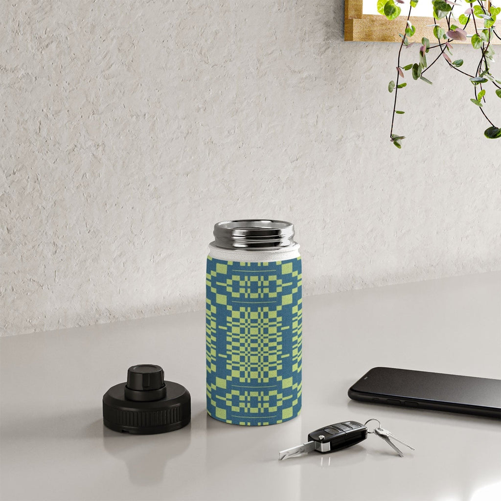 Marta Barragan Camarasa Nostalgic Grid Design Water Bottle