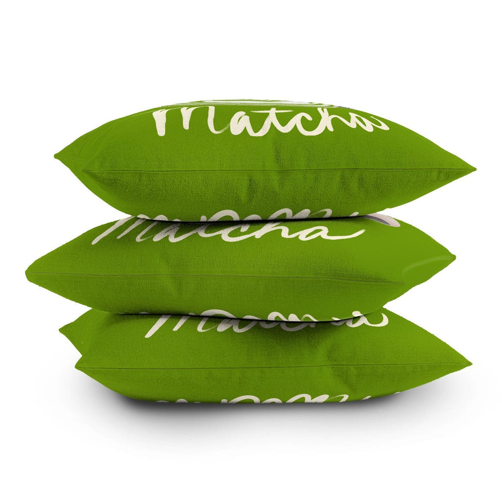 Design by Spark Love You So Matcha Outdoor Throw Pillow