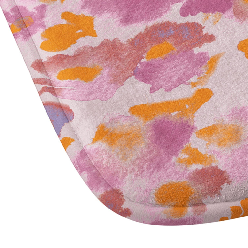 Gabriela Fuente Day Dreaming Watercolor Pink Memory Foam Bath Mat
