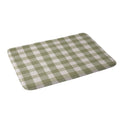 Menina Lisboa Rustic Green Plaid Memory Foam Bath Mat