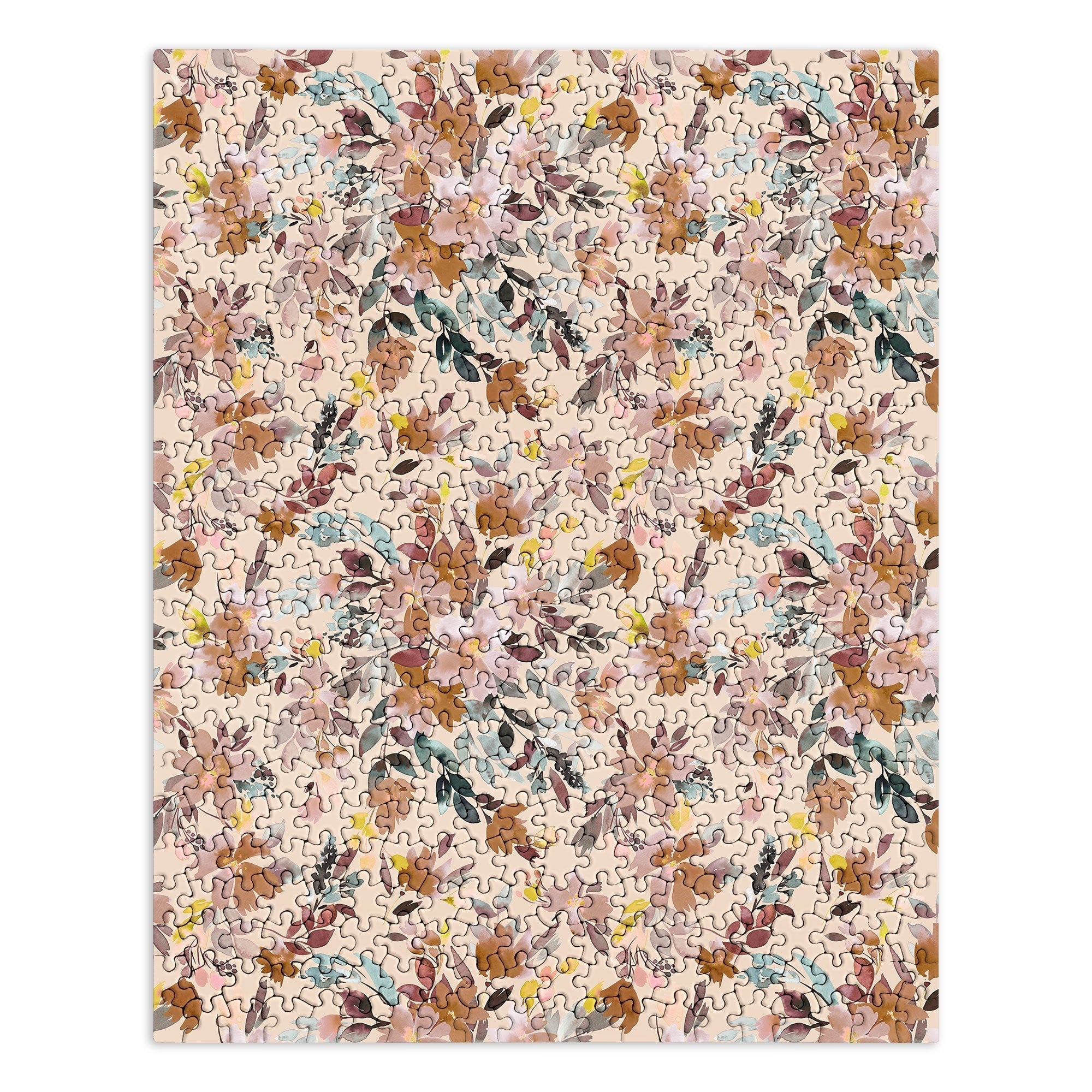 Ninola Design Botanic Retreat Floral Oleander Whimsical Soft Pink Puzzle