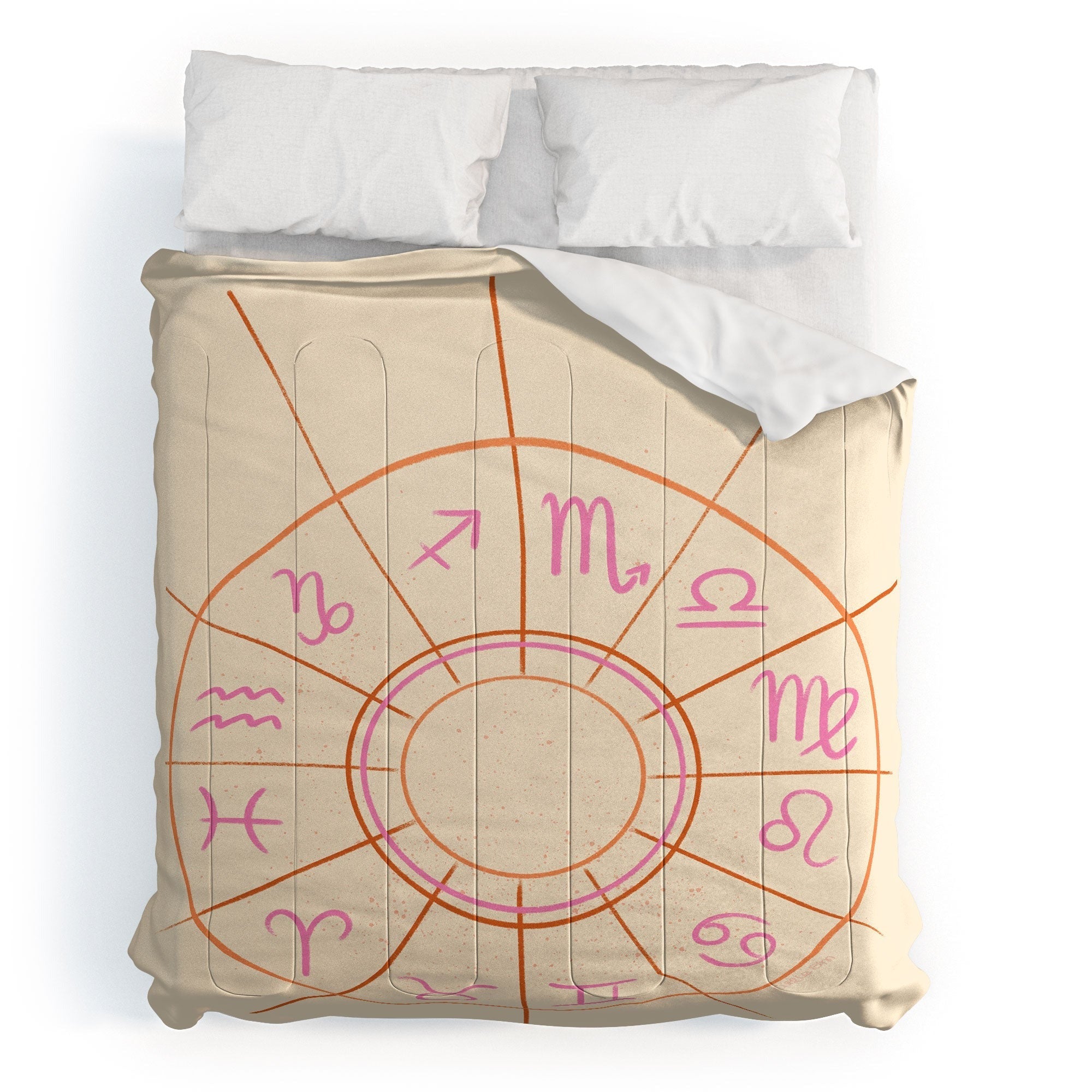 Little Om Zodiac Signs cream Comforter