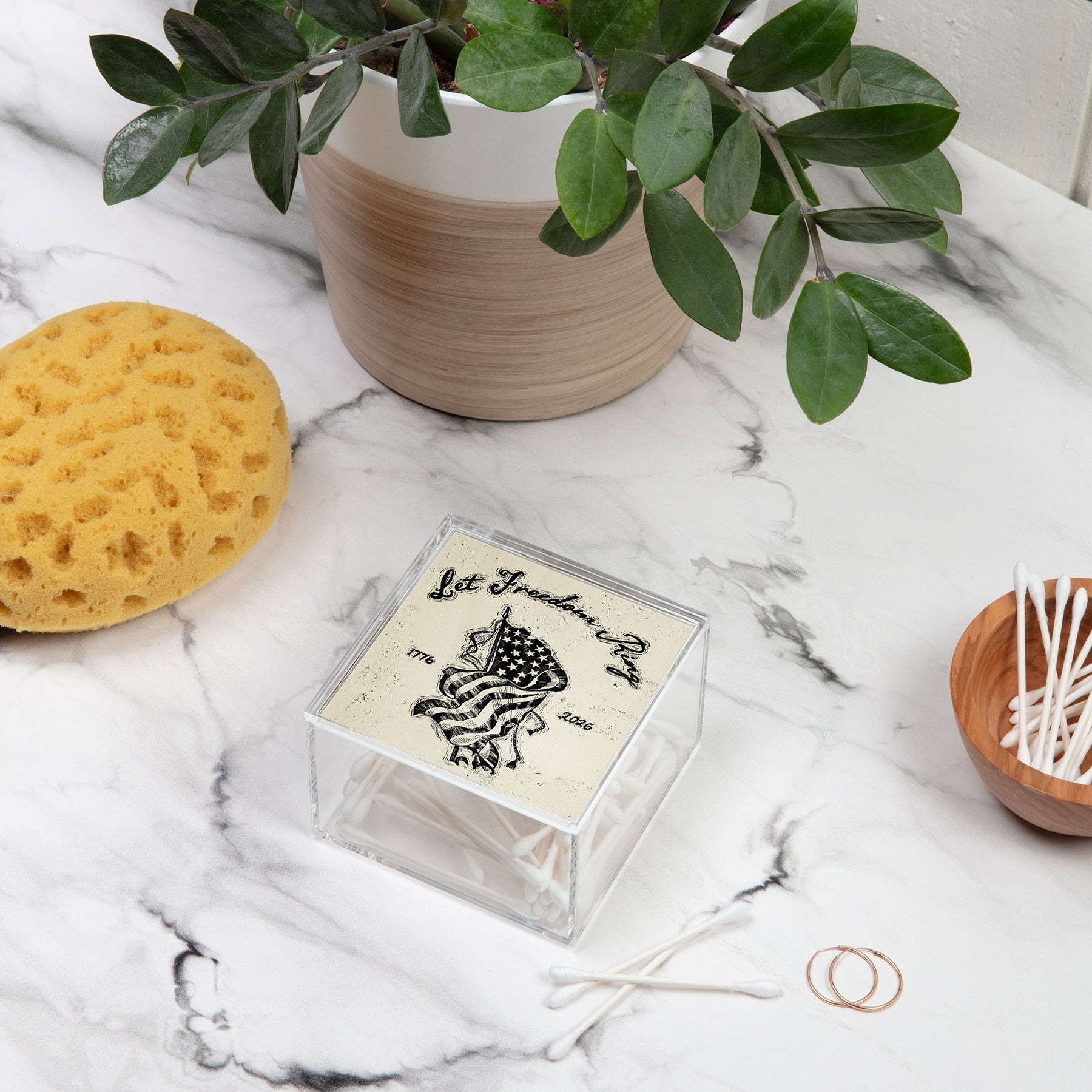 DENY Designs Let Freedom Ring Block Acrylic Box