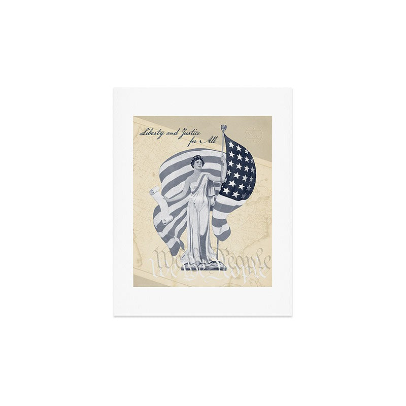 DENY Designs Liberty and Justice Woman Art Print