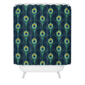 Design by Spark Peacock Deco Feathers Shower Curtain