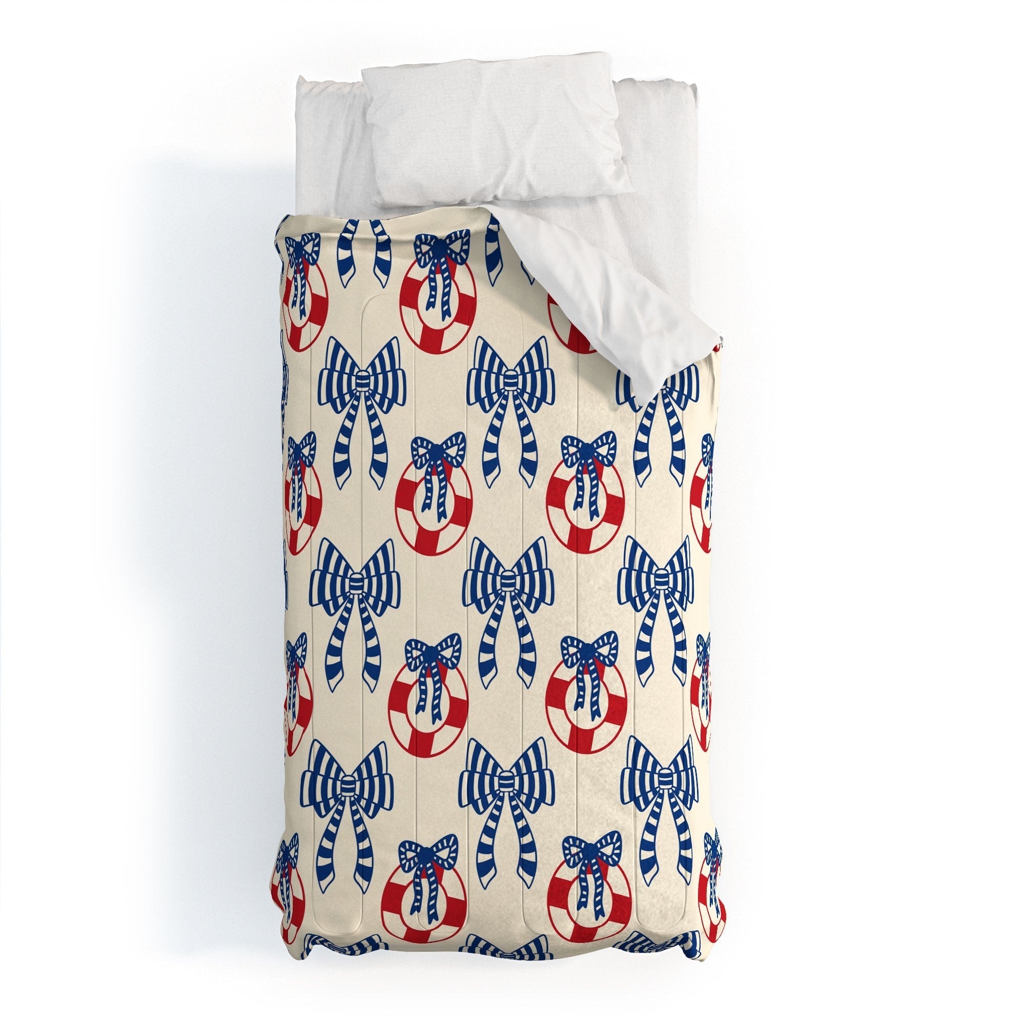Design by Spark Nautical Christmas Bows Comforter