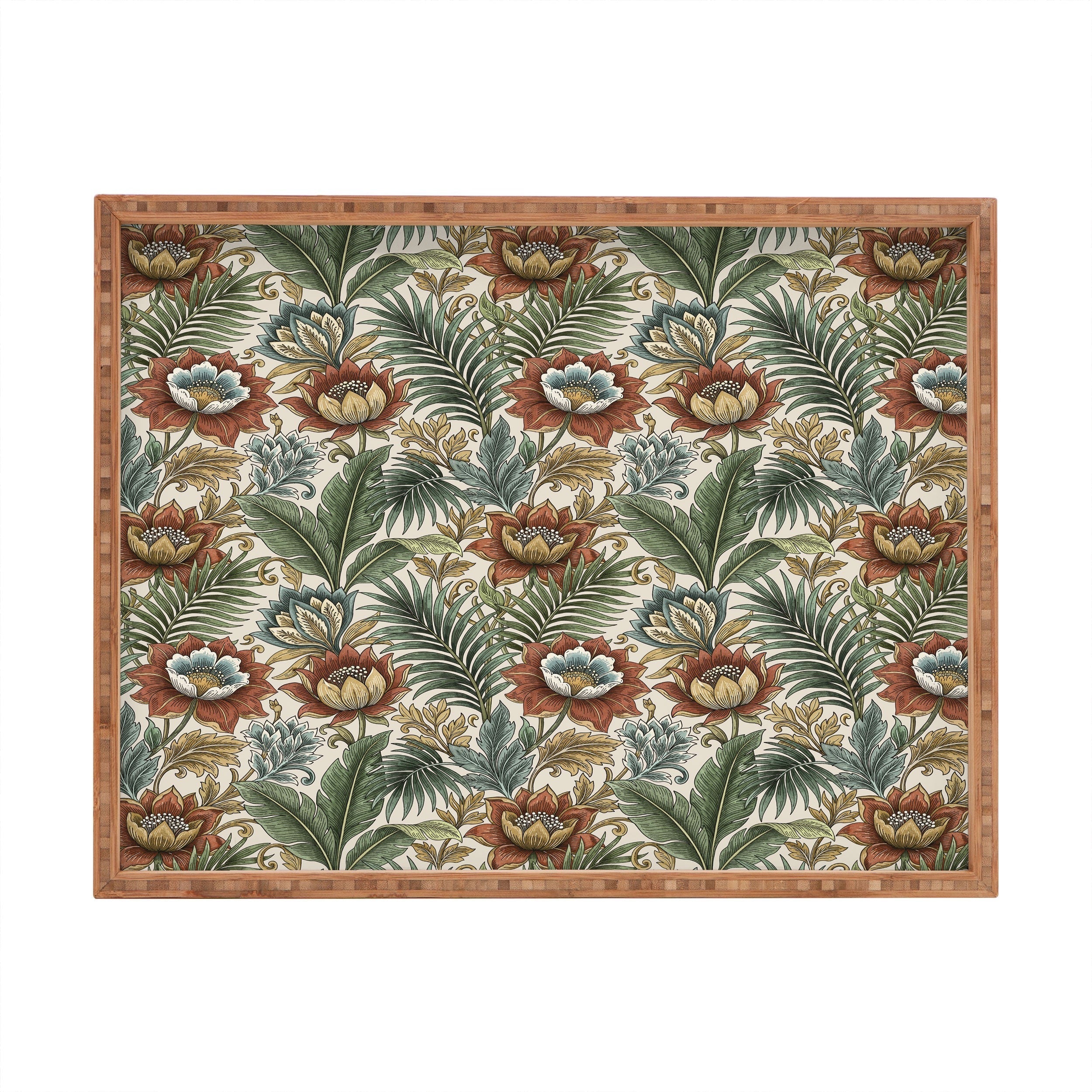 Marta Barragan Camarasa Retro Jungle Garden Rectangular Tray