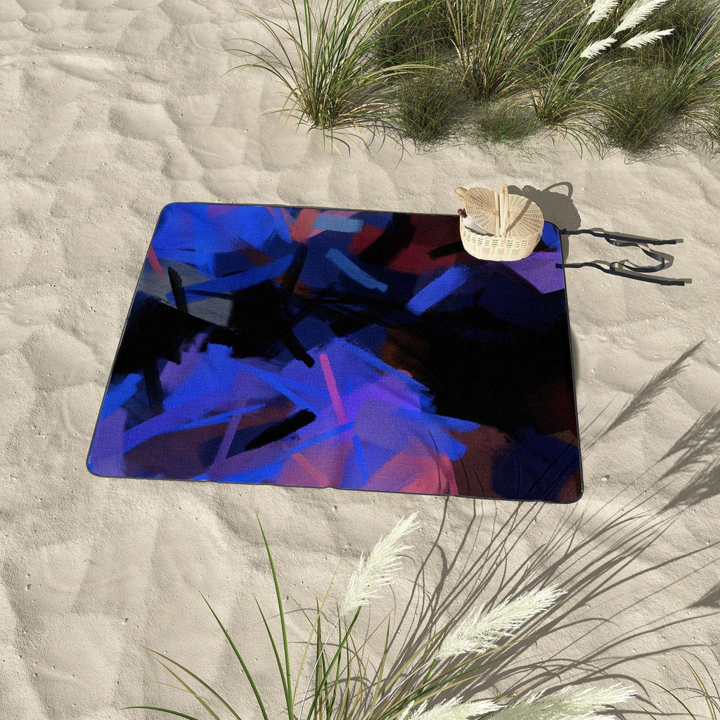 83 Oranges Midnight Sparks Picnic Blanket