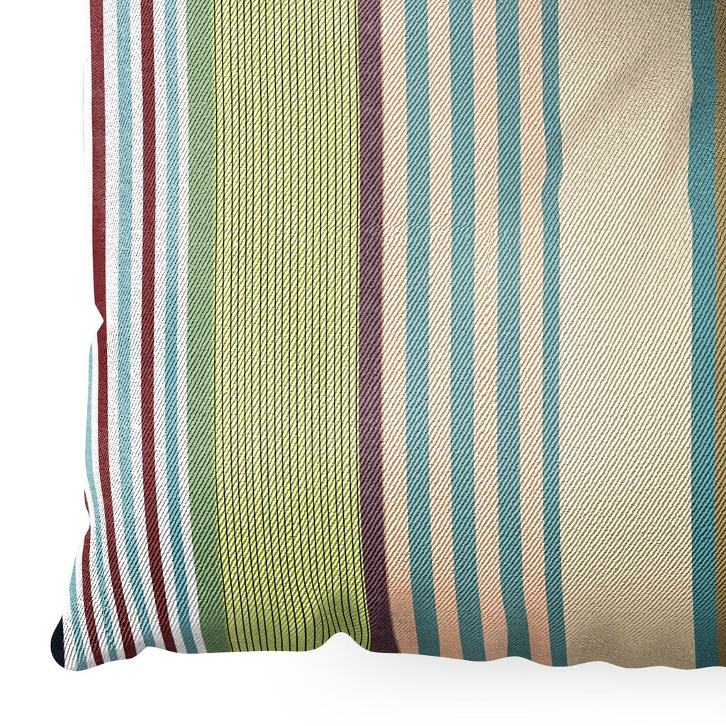 Marta Barragan Camarasa Colorful Stripe Delight Floor Pillow Square