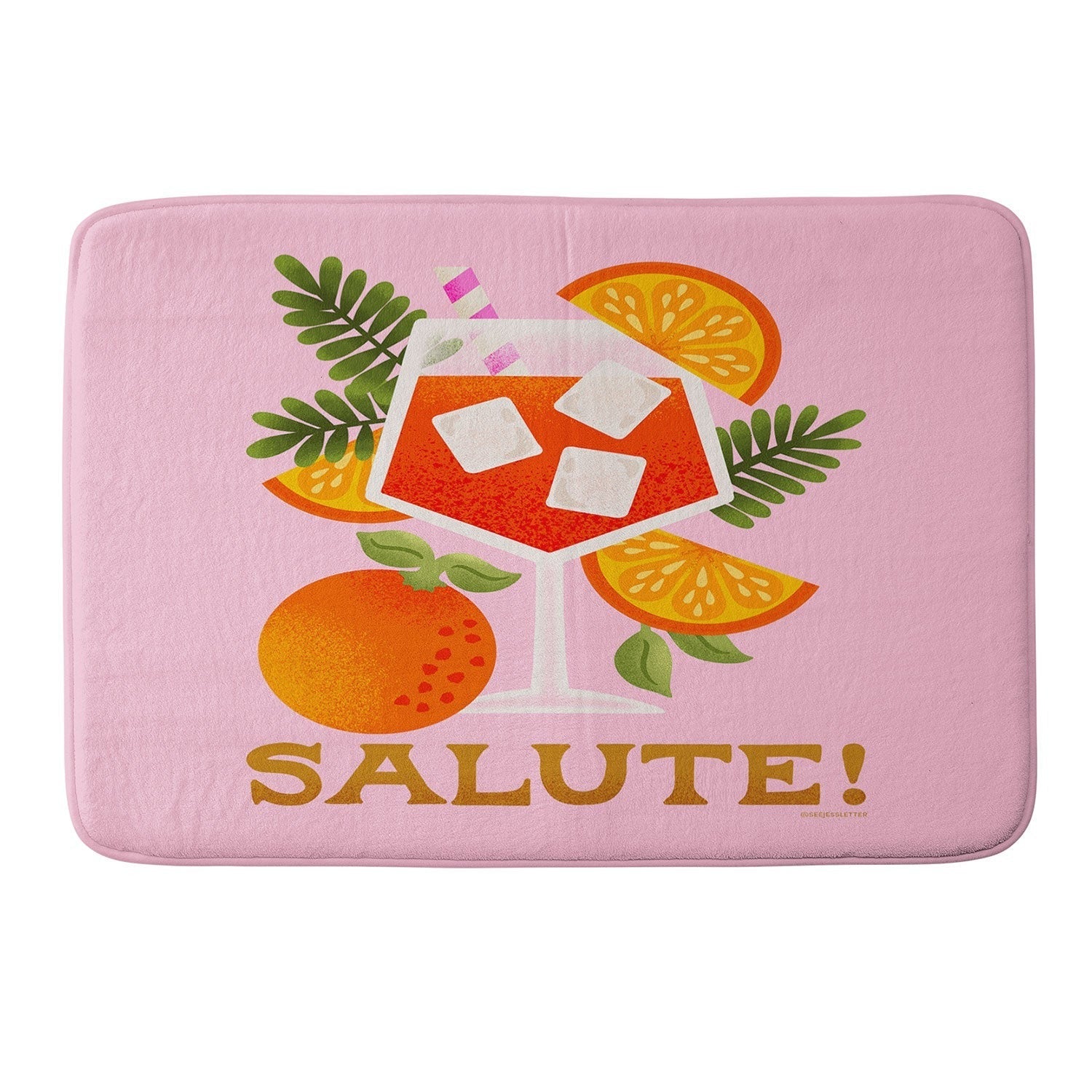Jessica Molina Orange Spritz Memory Foam Bath Mat