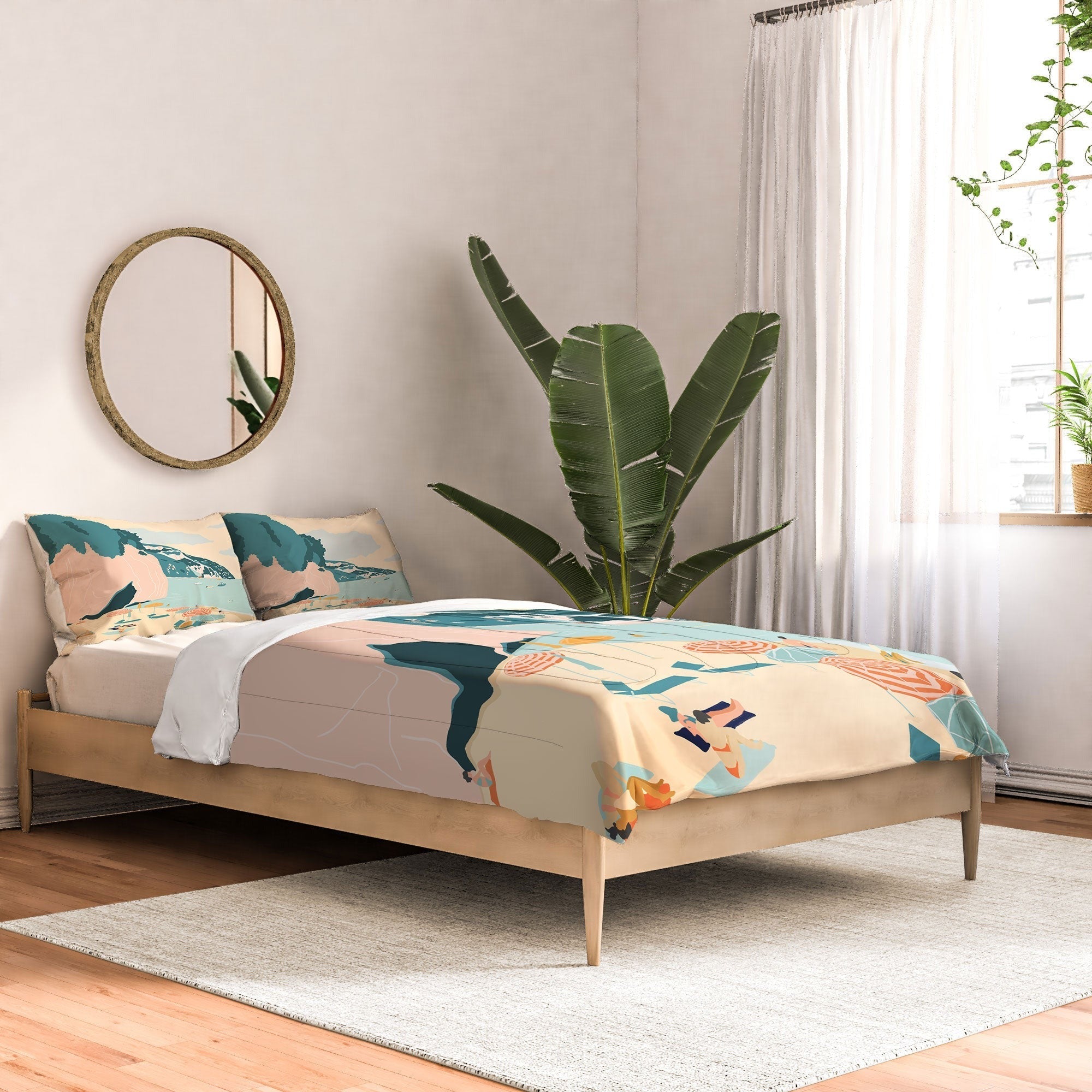 Valeria Frustaci Beach of Positano in Italy Comforter