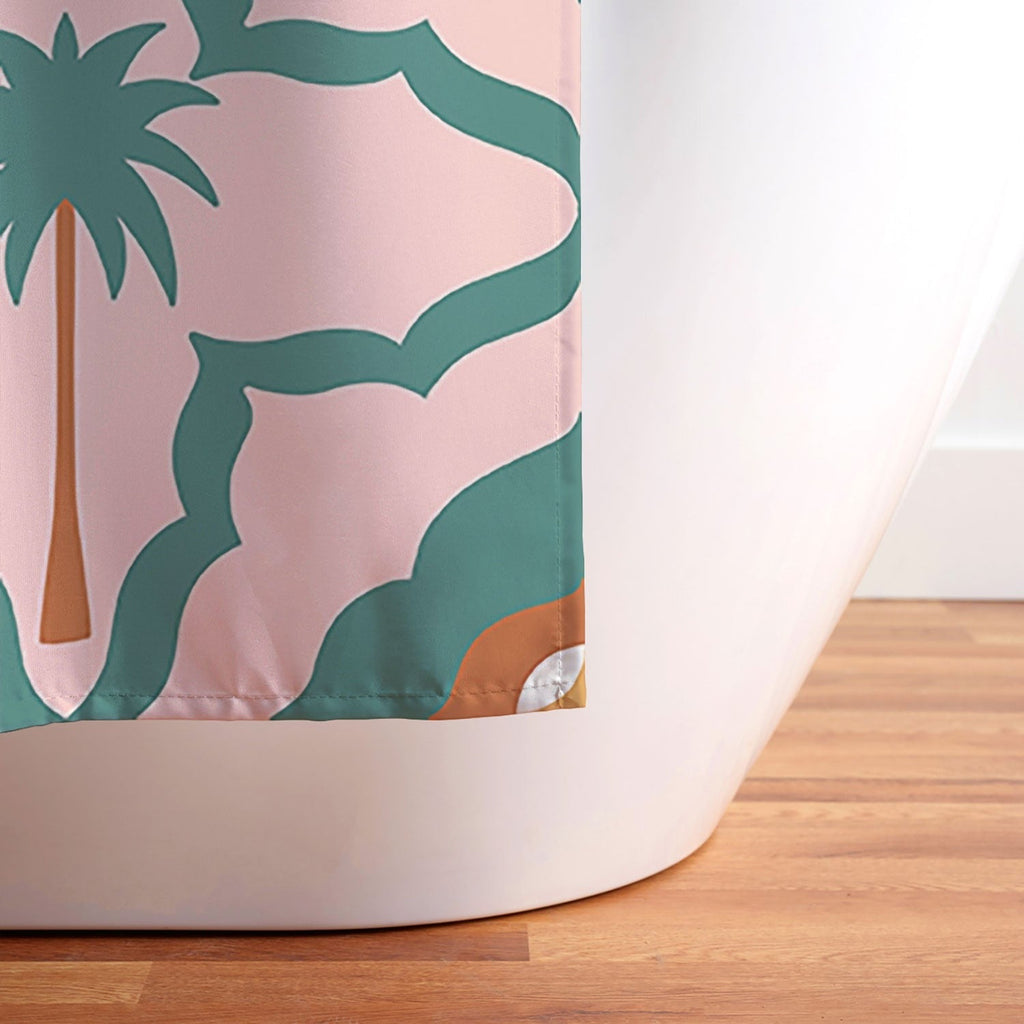 Design by Spark Mid Mod Palm Springs Shower Curtain