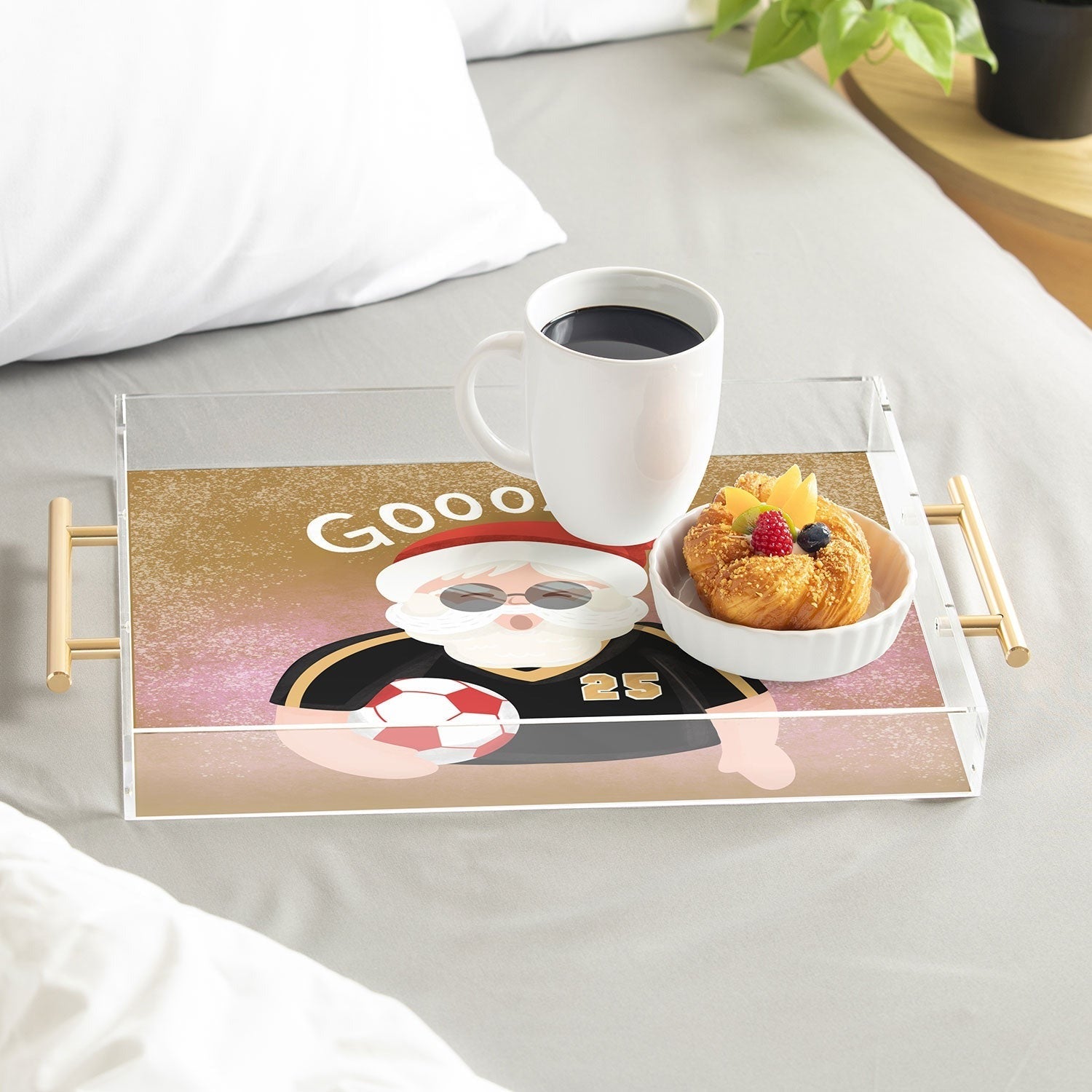 Design by Spark Sporty Soccer Santa Acrylic Tray