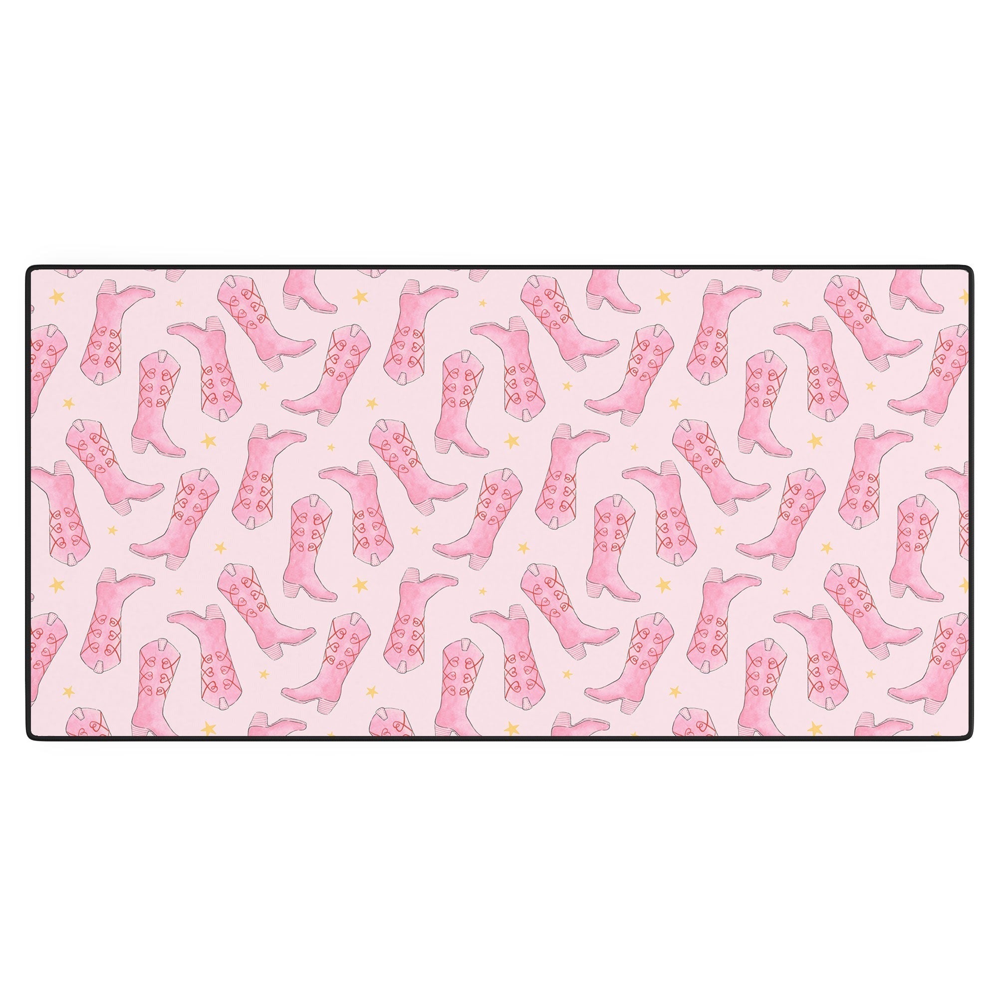 Love_Ryming Stars and Boots Desk Mat