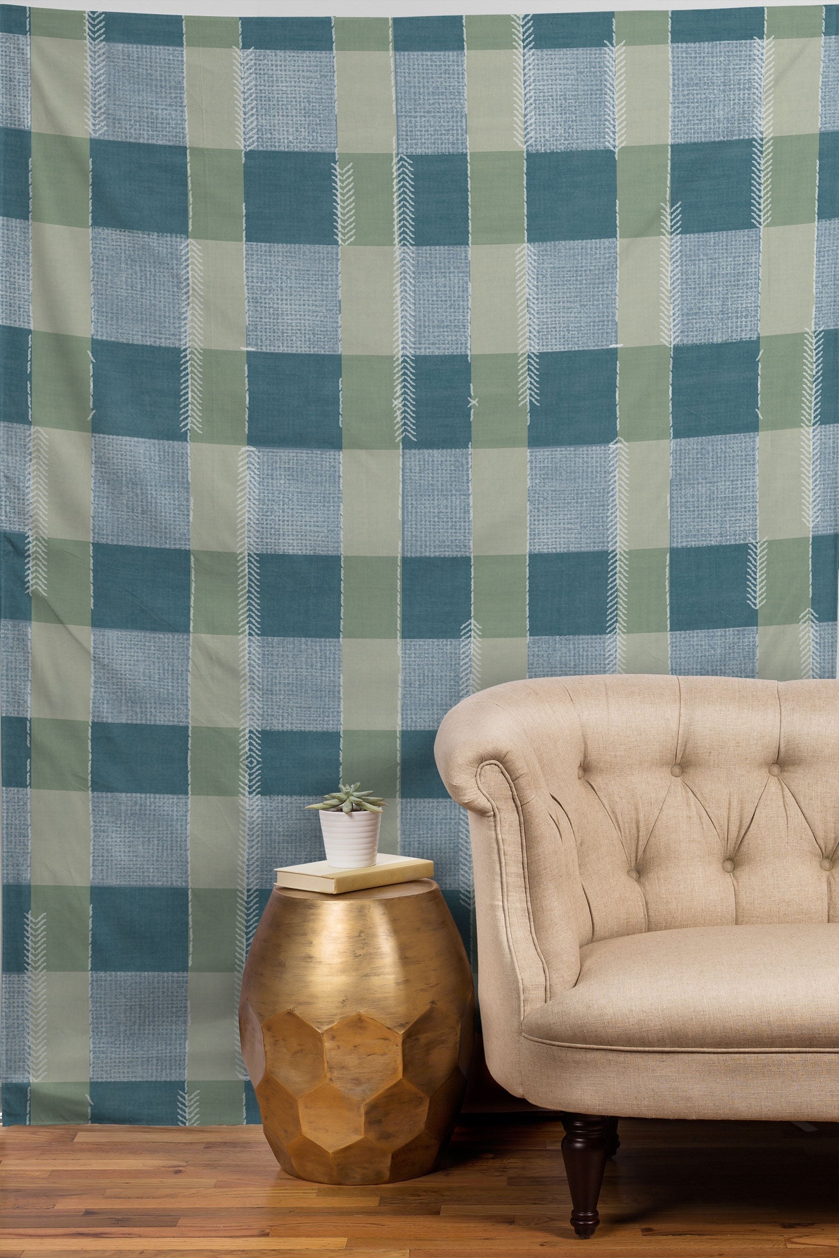 Marta Barragan Camarasa Country Style Checks Tapestry